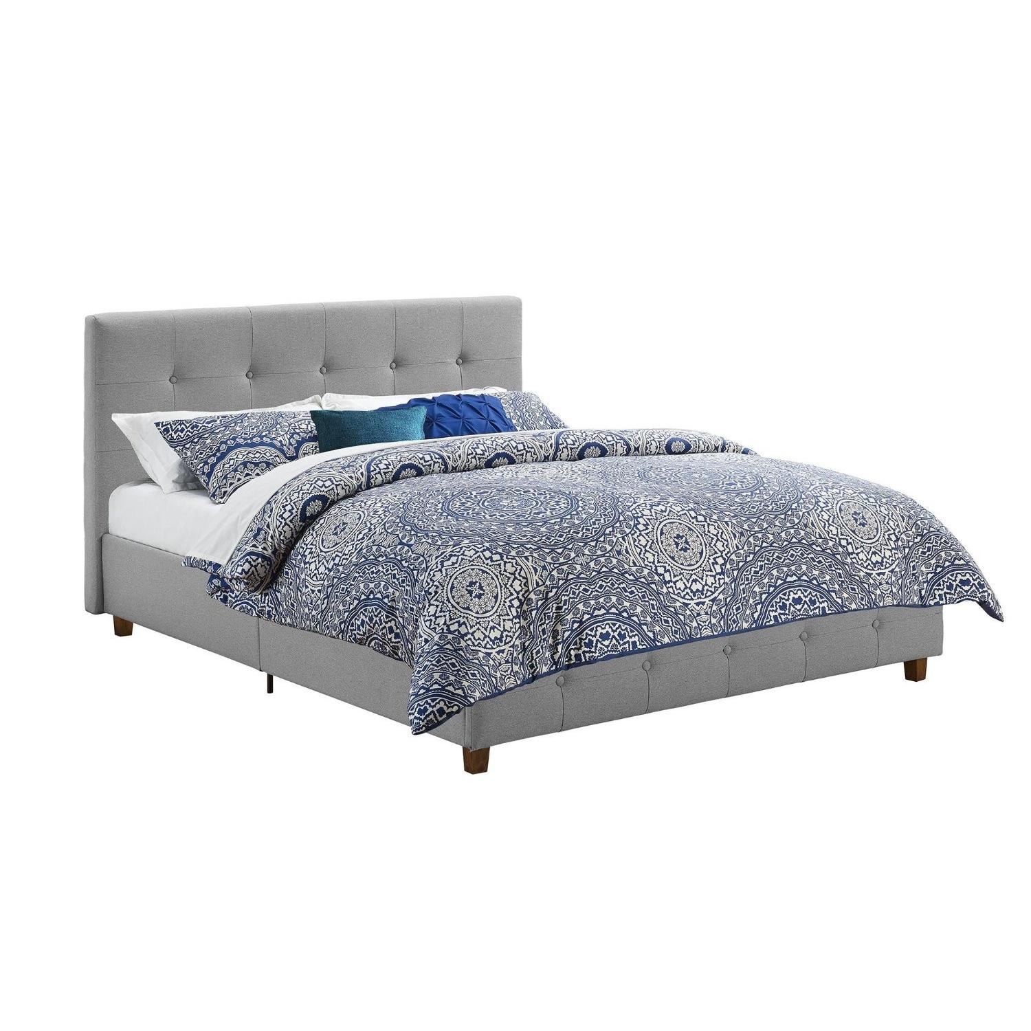 DHP Rose Linen Tufted Upholstered Platform Bed - image-0