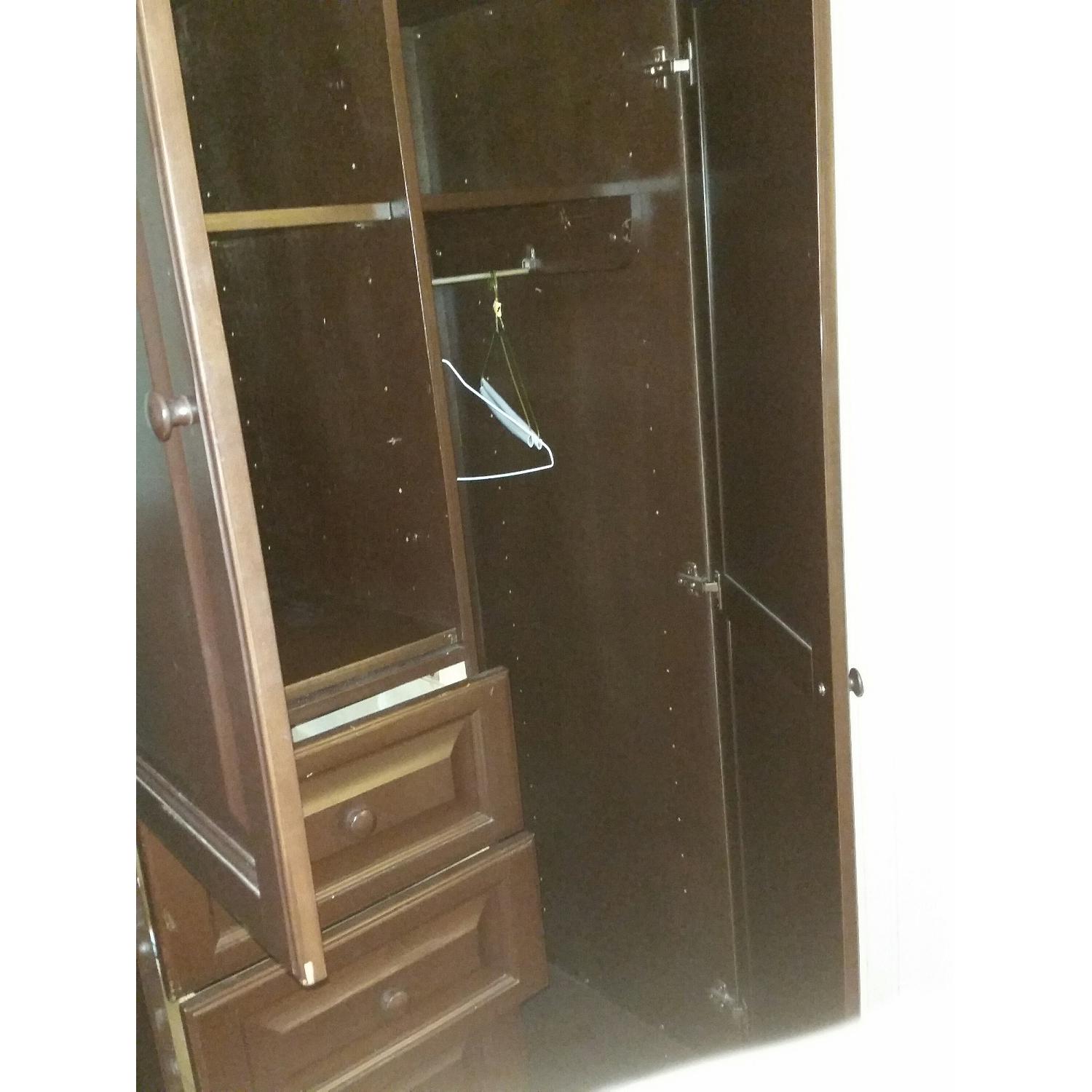 Pottery Barn Solid Wood Espresso Armoire - image-1