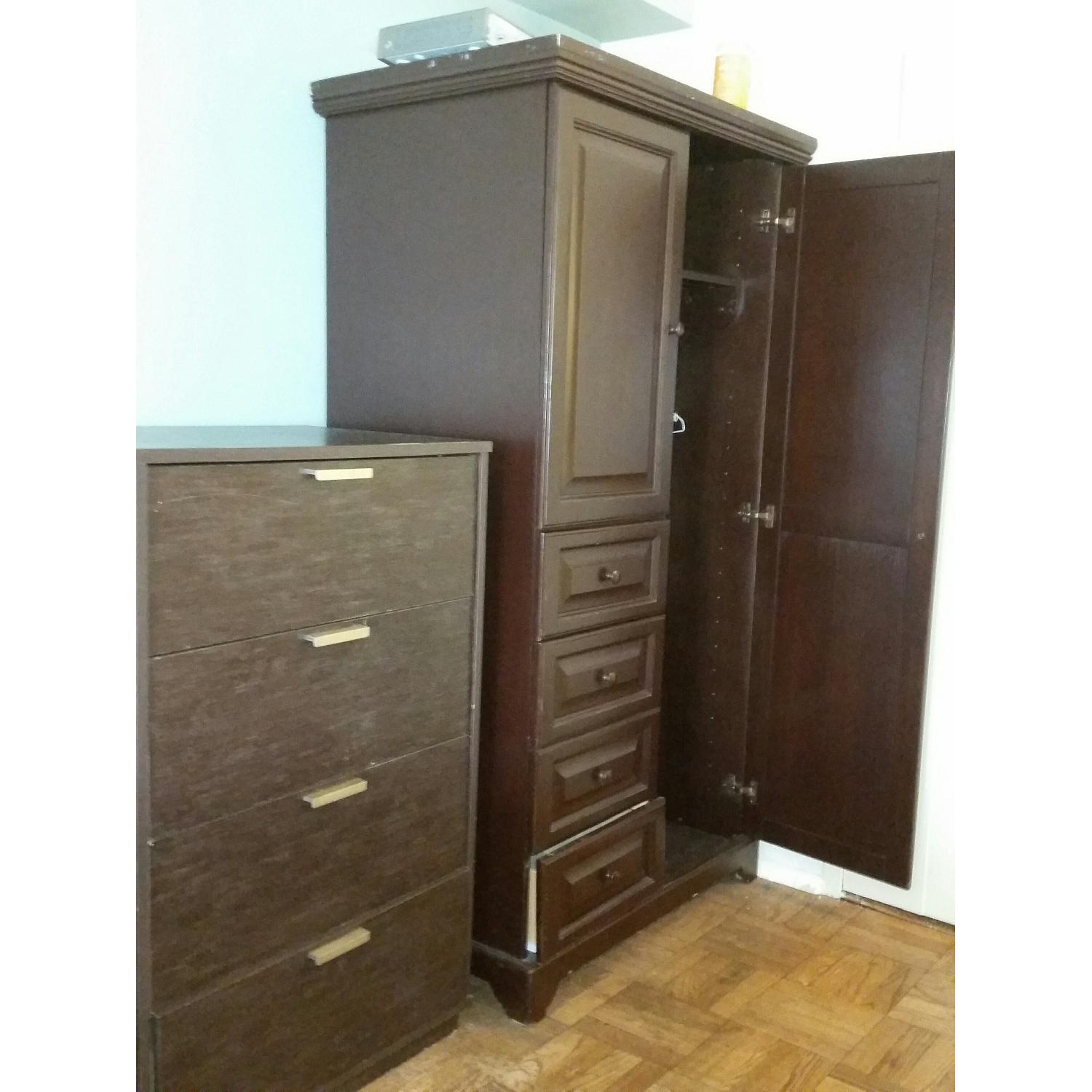 Pottery Barn Solid Wood Espresso Armoire - image-2