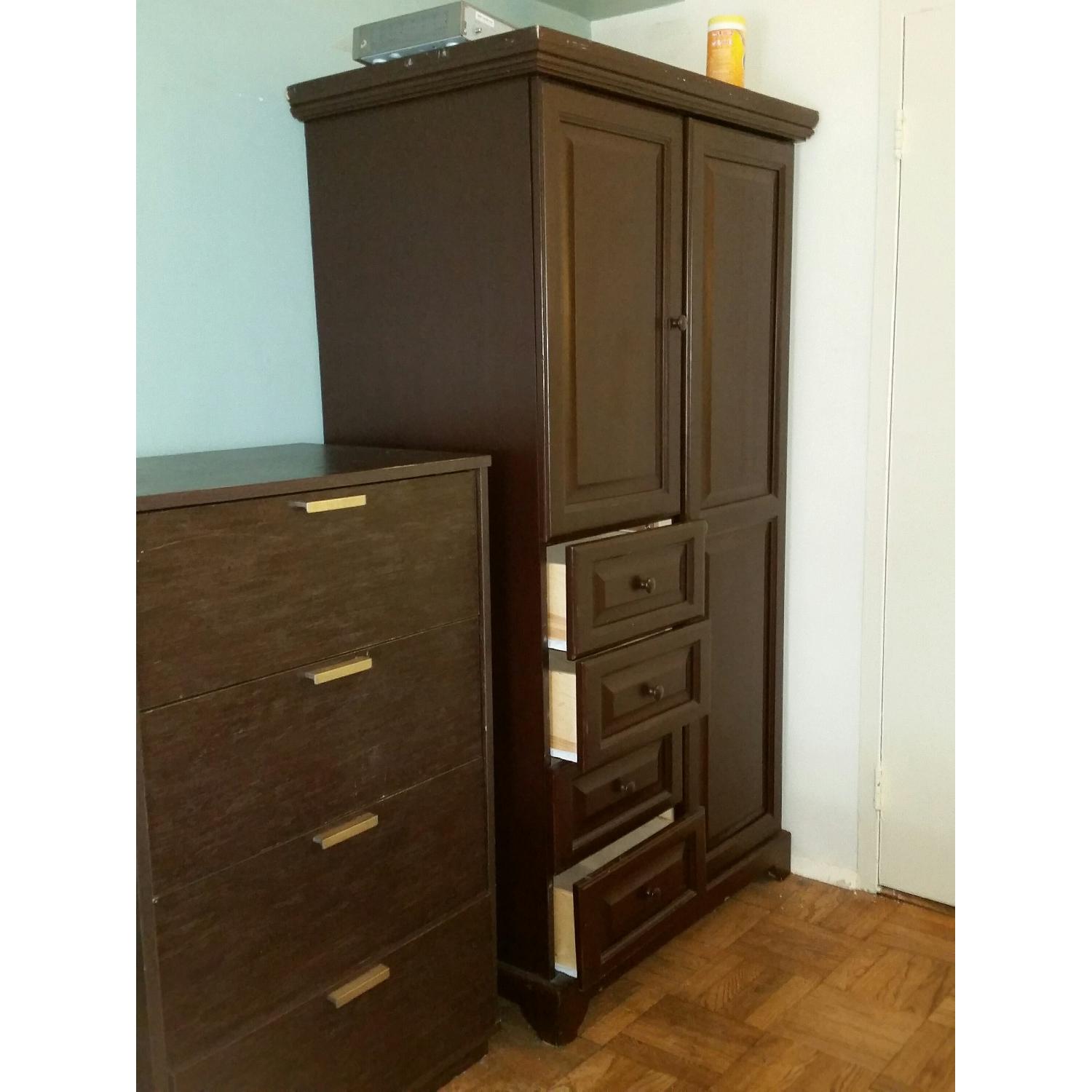 Pottery Barn Solid Wood Espresso Armoire - image-3