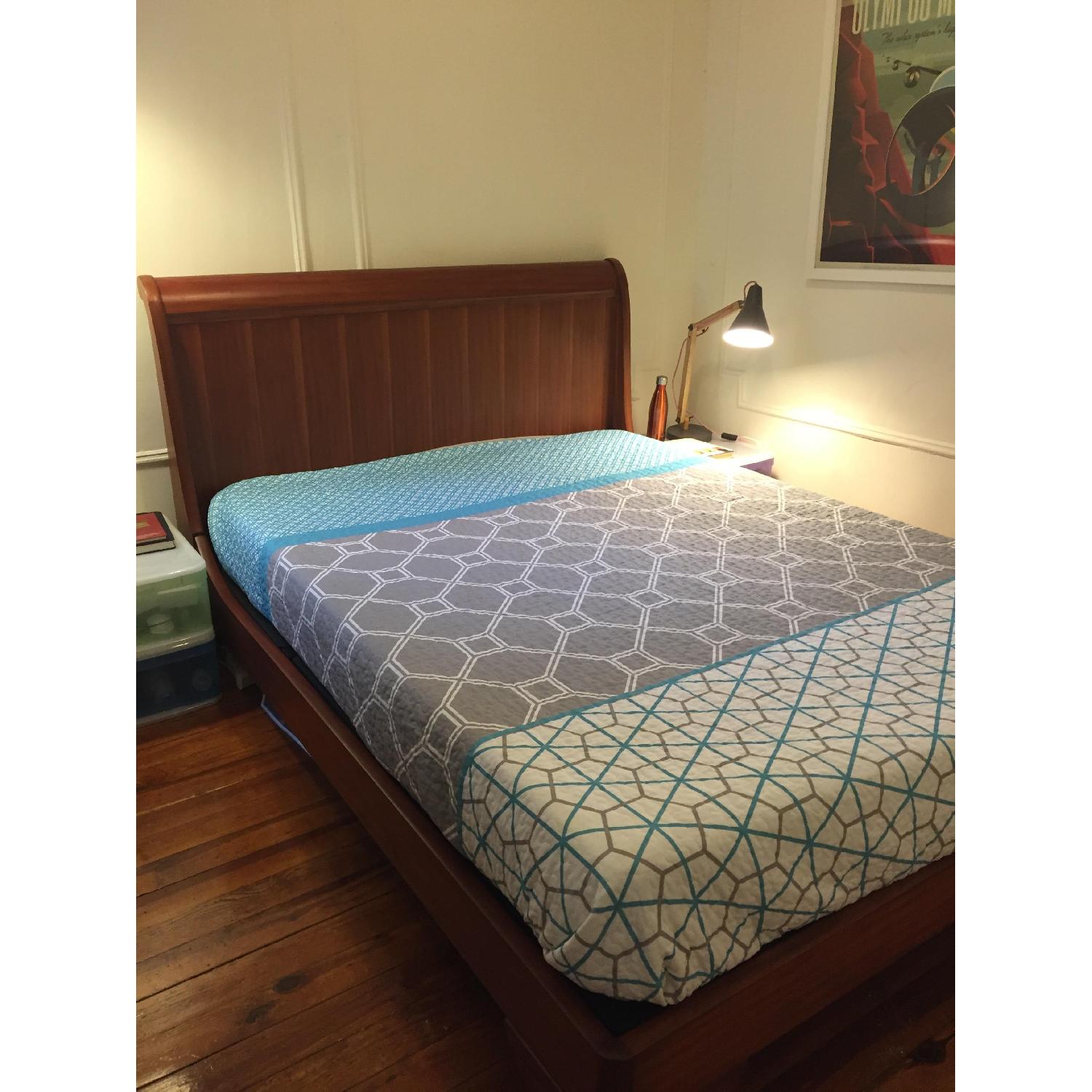 Charles P Rodgers Queen Mahogany Sleigh Bed - image-1