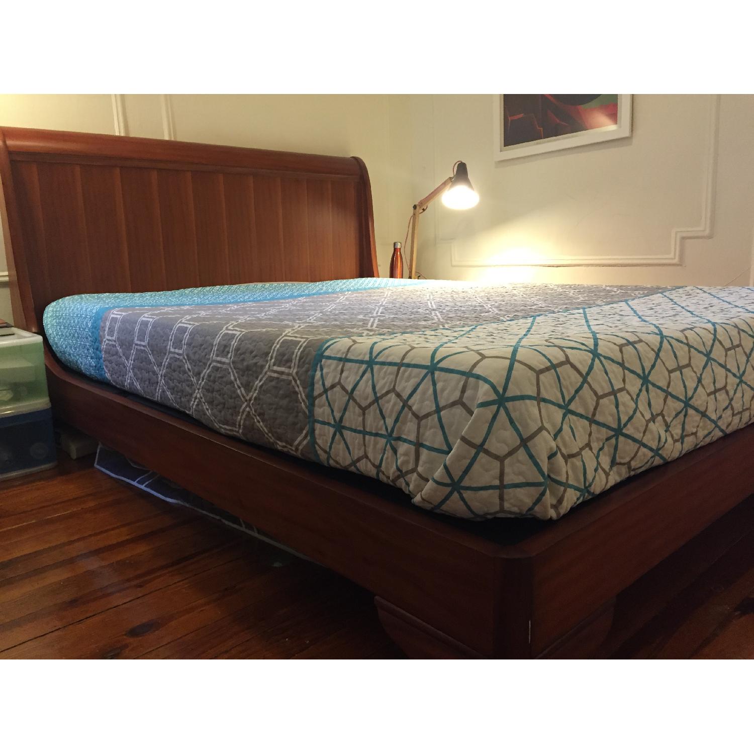 Charles P Rodgers Queen Mahogany Sleigh Bed - image-7