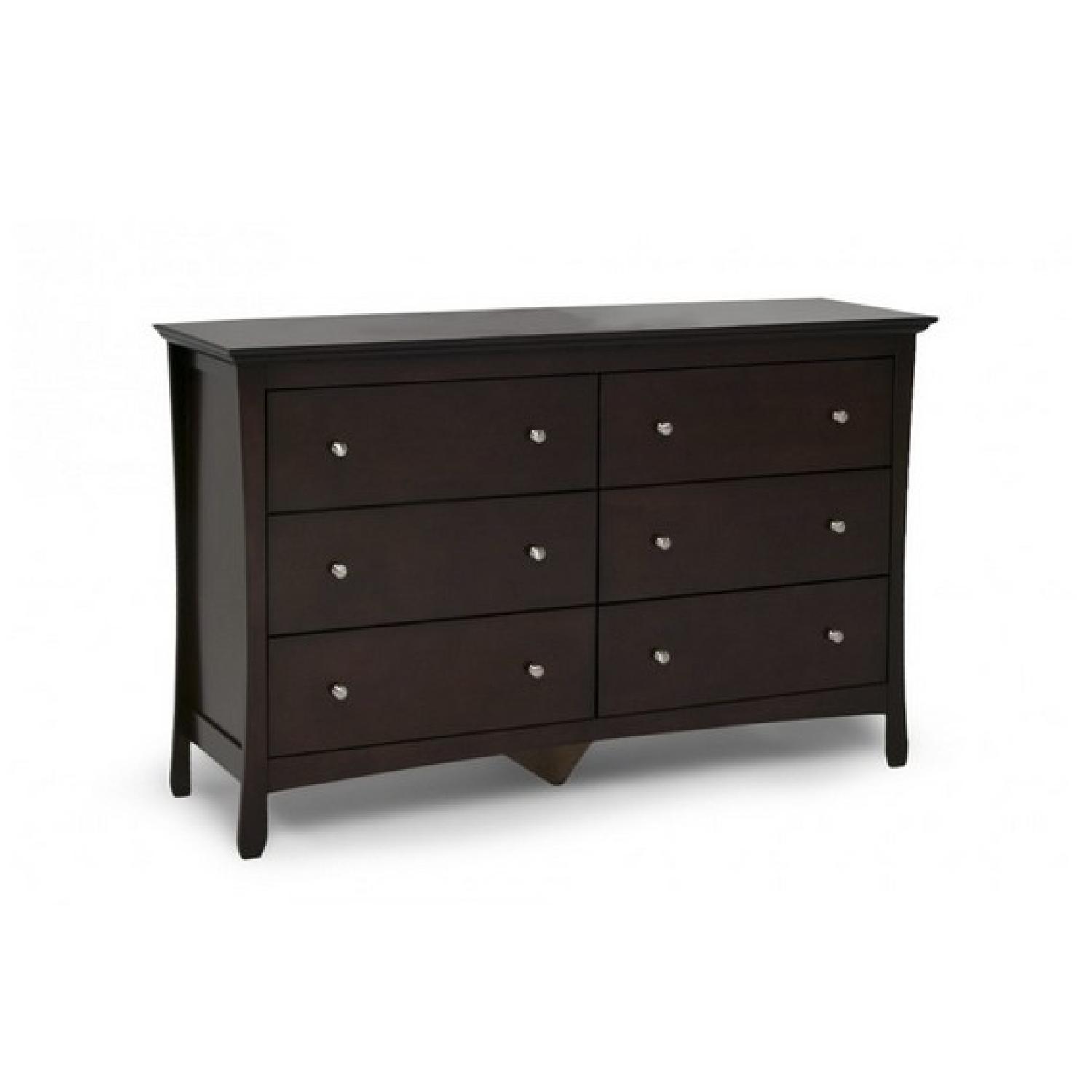 Bob's Espresso Hardwood 6 Drawer Dresser - image-3