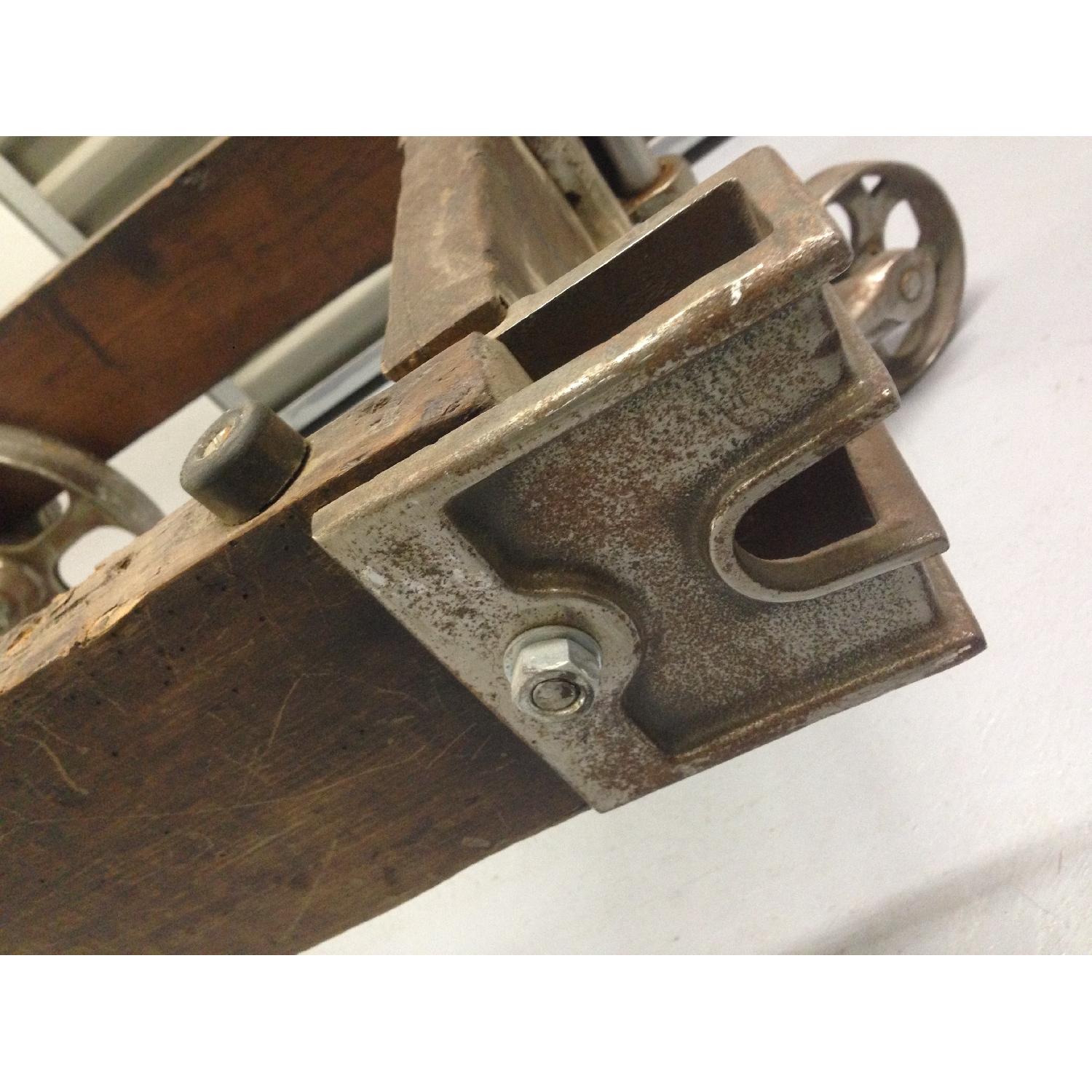 Vintage Railroad Industrial Cart Coffee Table - image-7