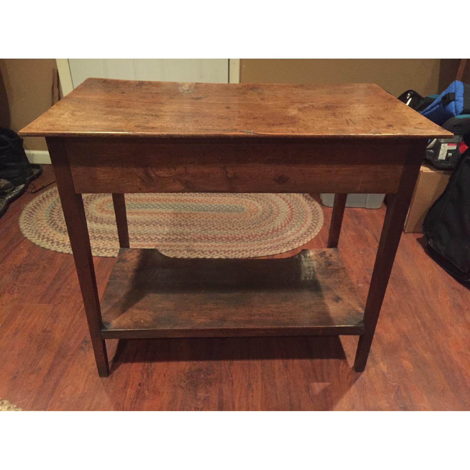 Antique Wood Side Table - image-3