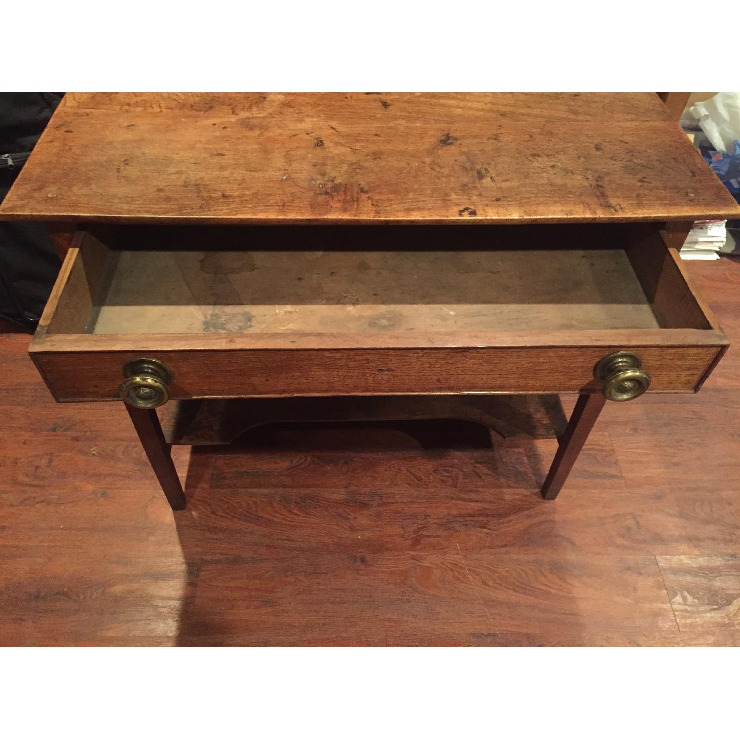 Antique Wood Side Table - image-5