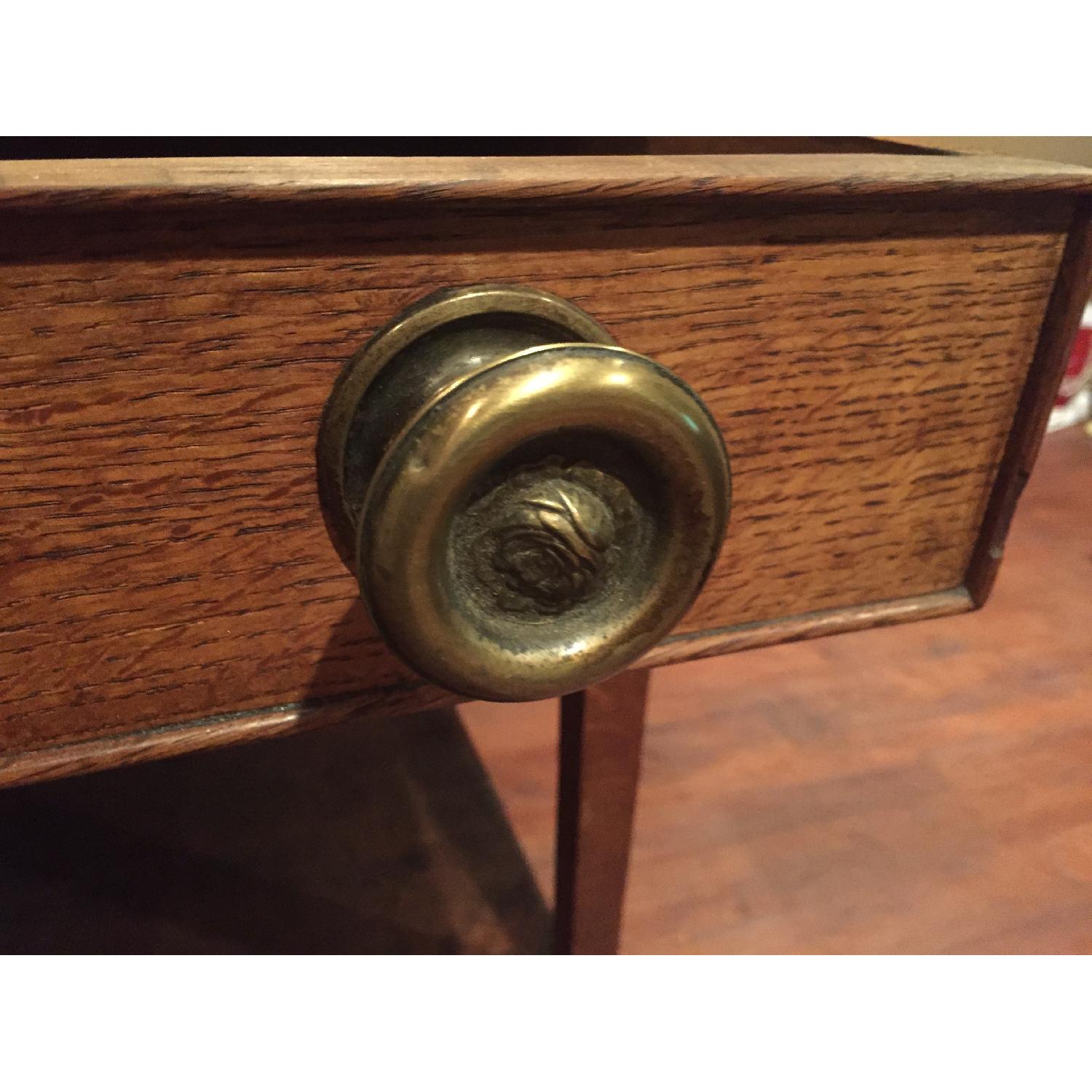 Antique Wood Side Table - image-6
