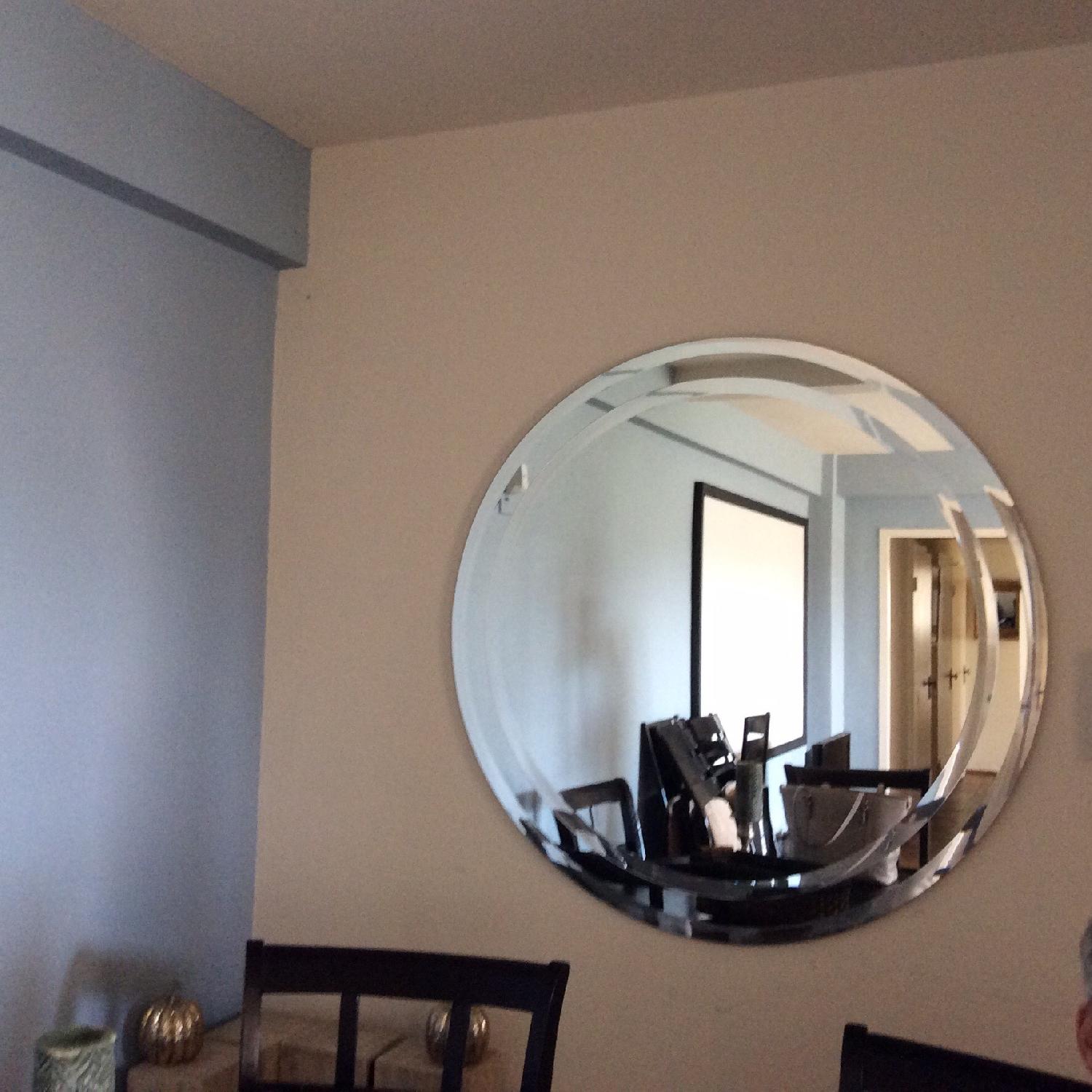 Round Wall Mirror w/ Double Bevel Edge - image-5