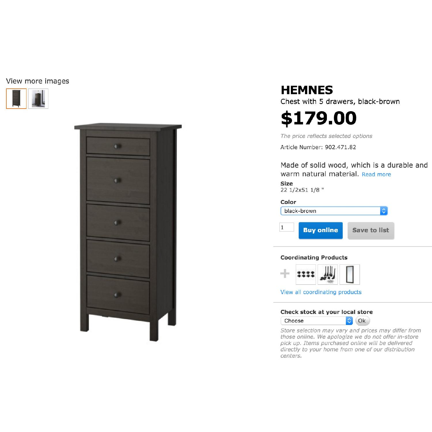 Ikea Hemnes Chest of Drawers - image-5