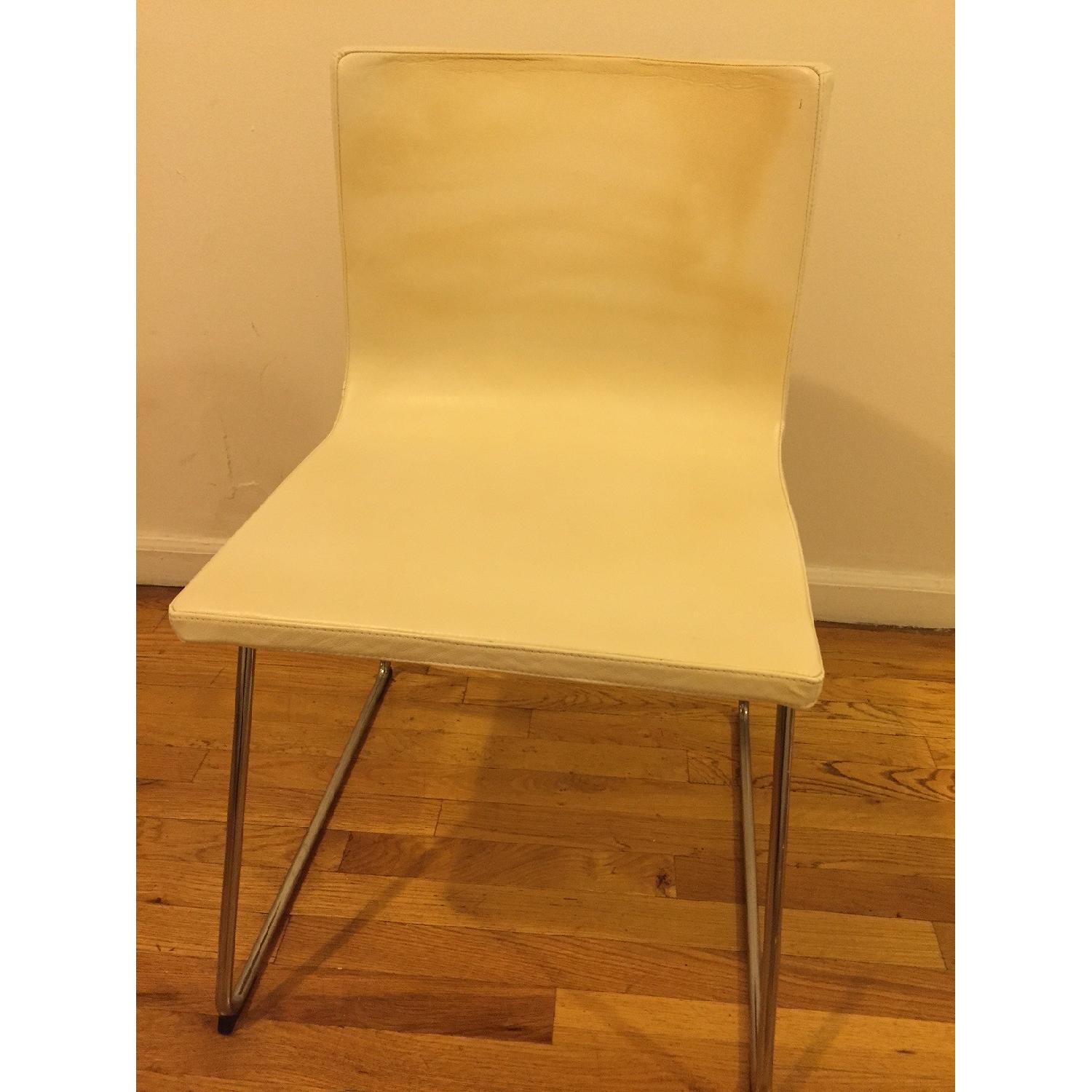 Ikea Round Glass Chrome Plated Table w/ 4 Chairs - image-2