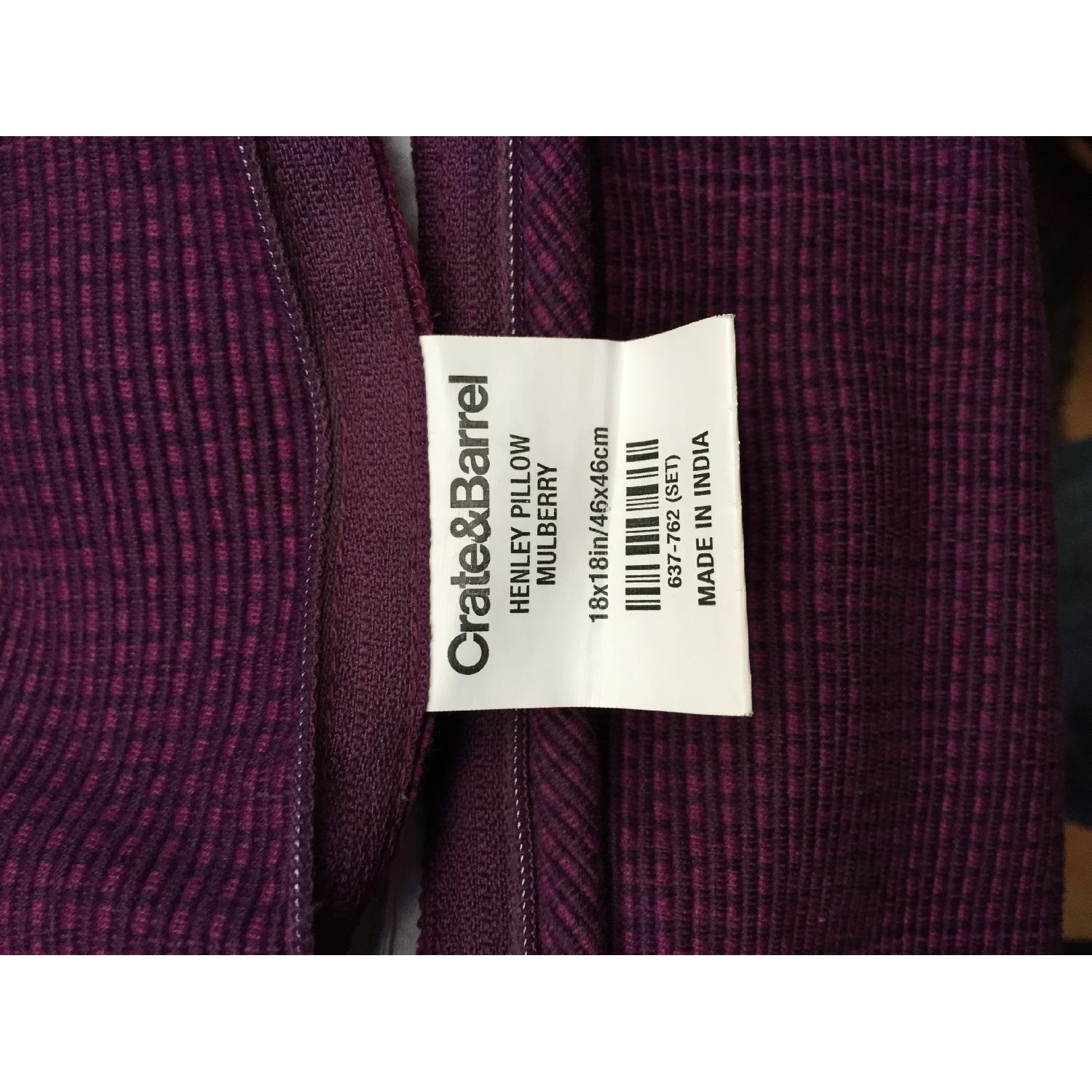 Crate & Barrel Henley Pillow with Feather/Down Filler - Set of 6 - image-3