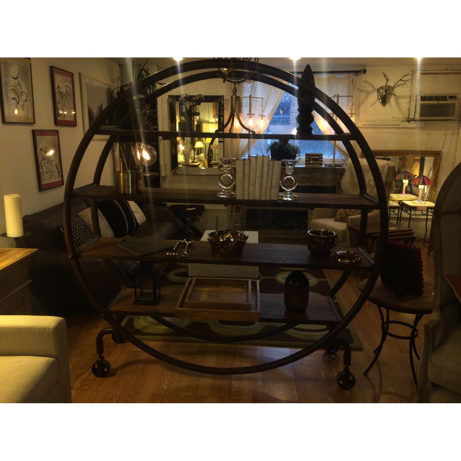 Large Industrial Metal Rolling Bookcase - image-3