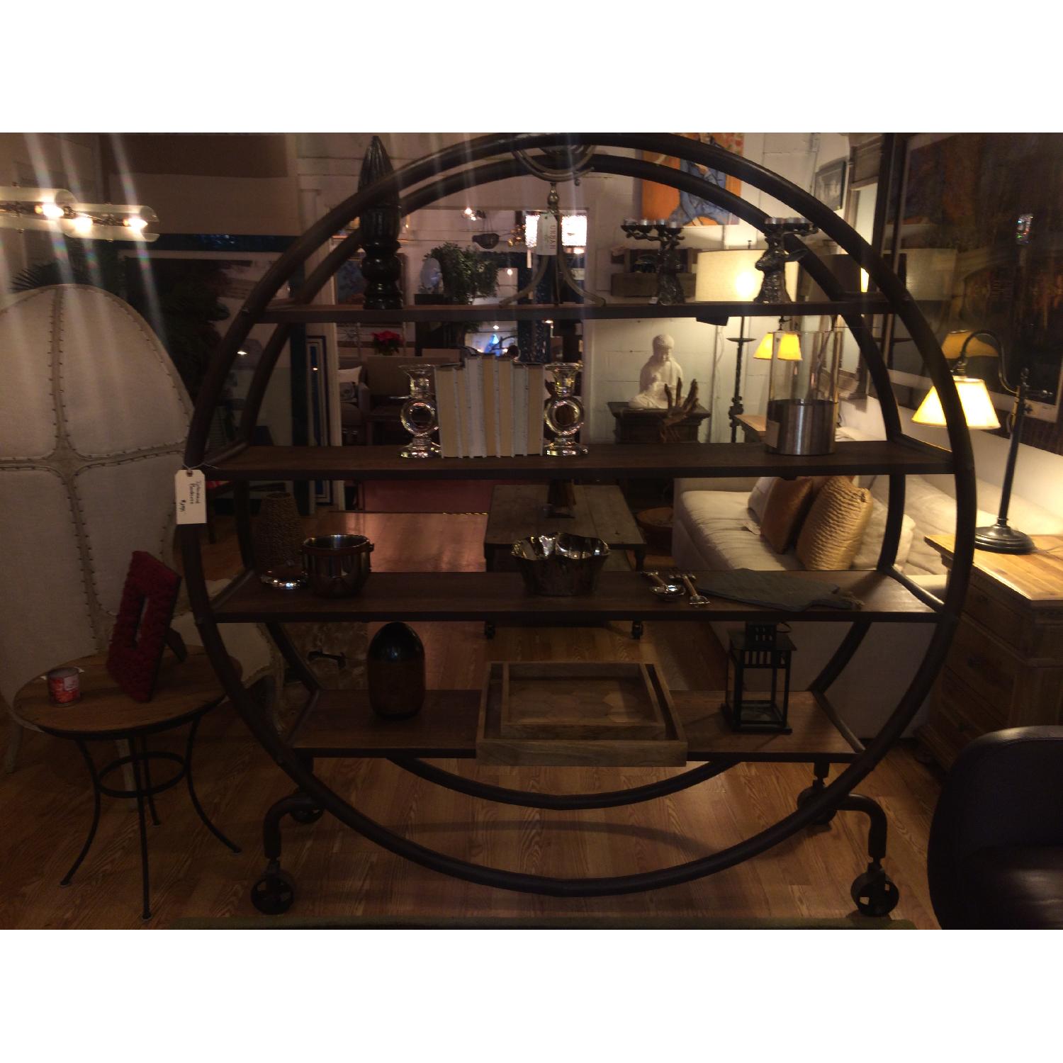 Large Industrial Metal Rolling Bookcase - image-6