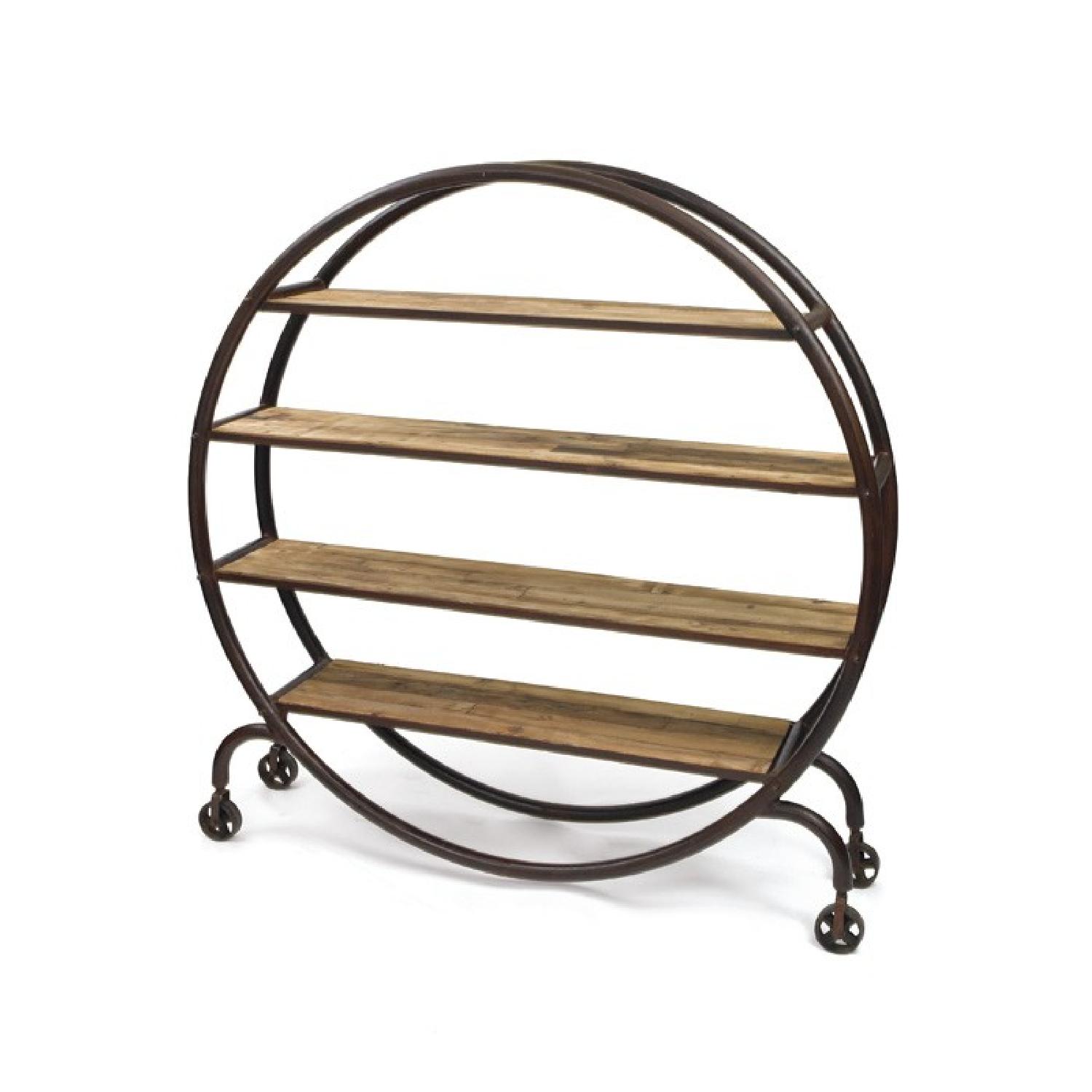 Large Industrial Metal Rolling Bookcase - image-9