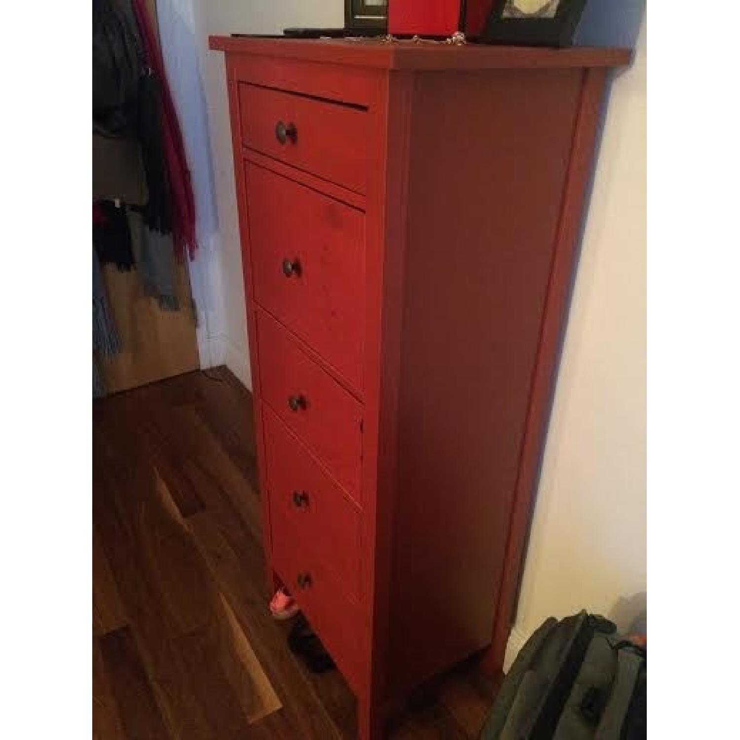 Ikea Hemnes Red 5 Drawer Chest - image-2