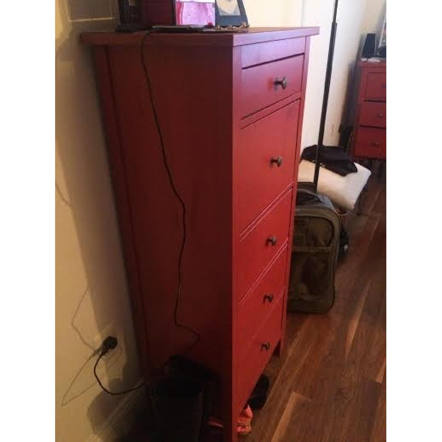 Ikea Hemnes Red 5 Drawer Chest - image-3