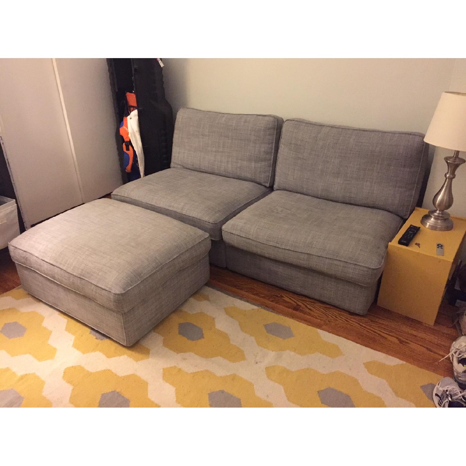 Ikea Modular Sofa & Storage Ottoman - image-2