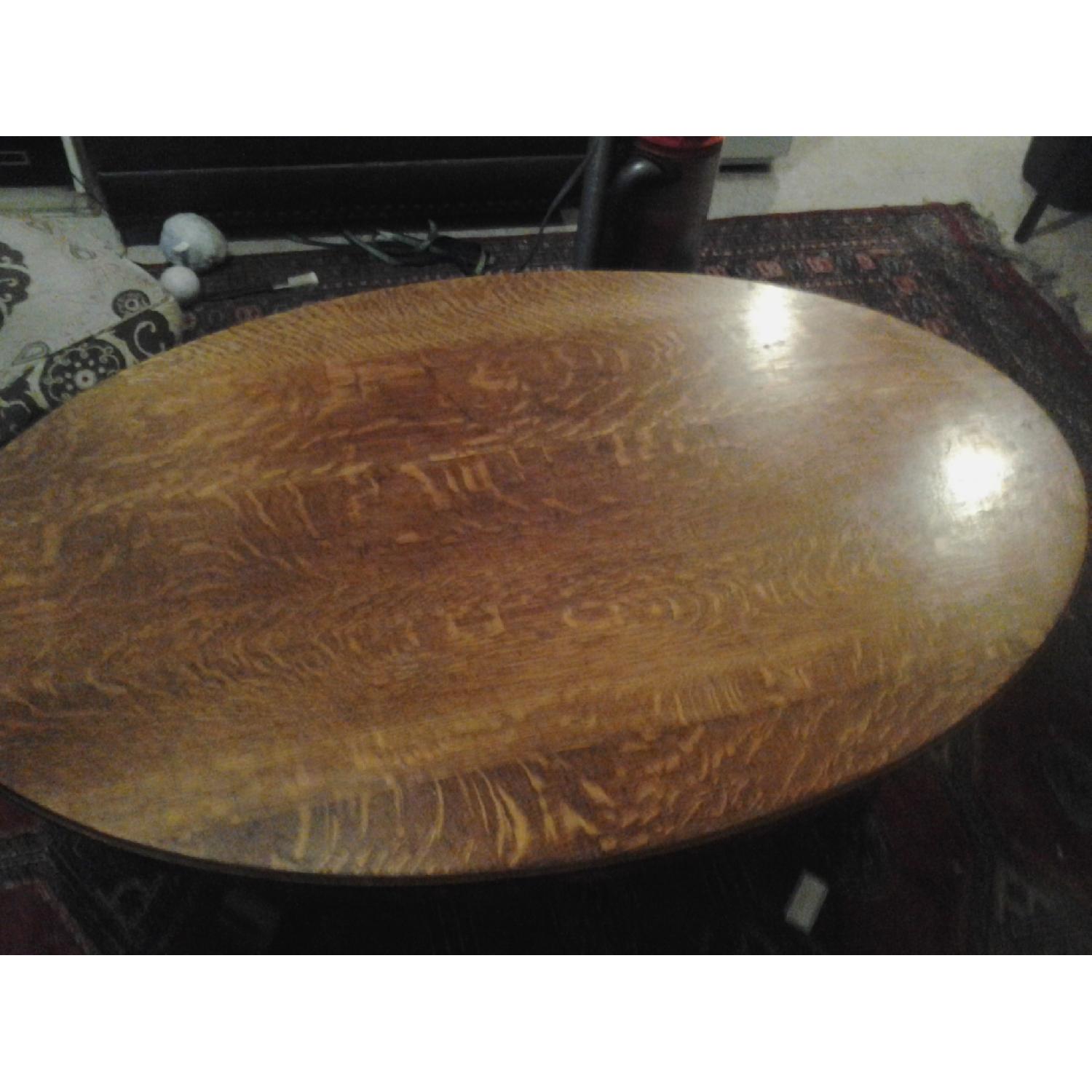 Antique Oak Quarter Sawn Coffee Table - image-1