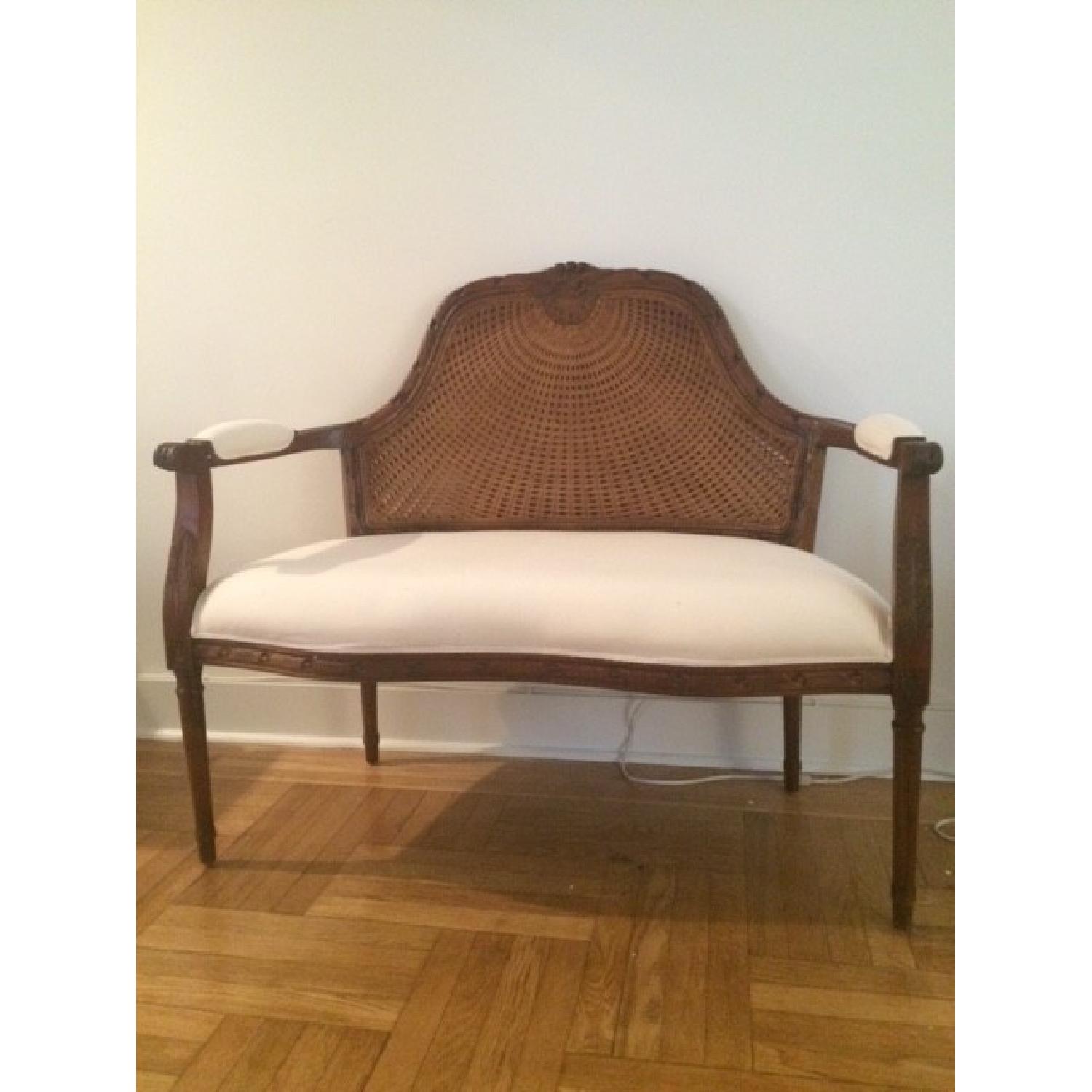 One Kings Lane Cane-Back Settee - image-4