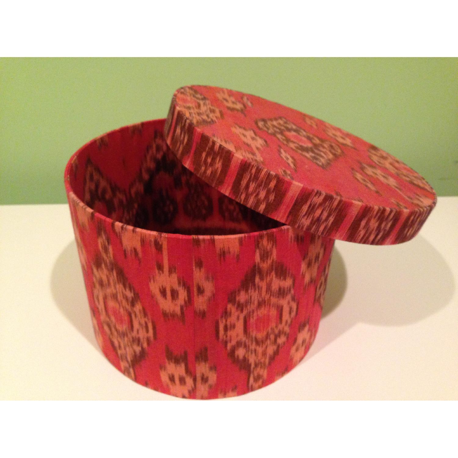 Indonesia Timor Batik Round Box - AptDeco