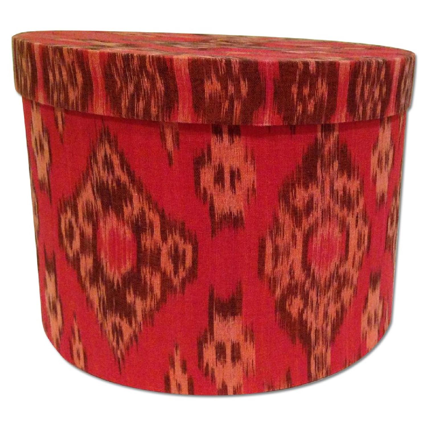 Indonesia Timor Batik Round Box - AptDeco