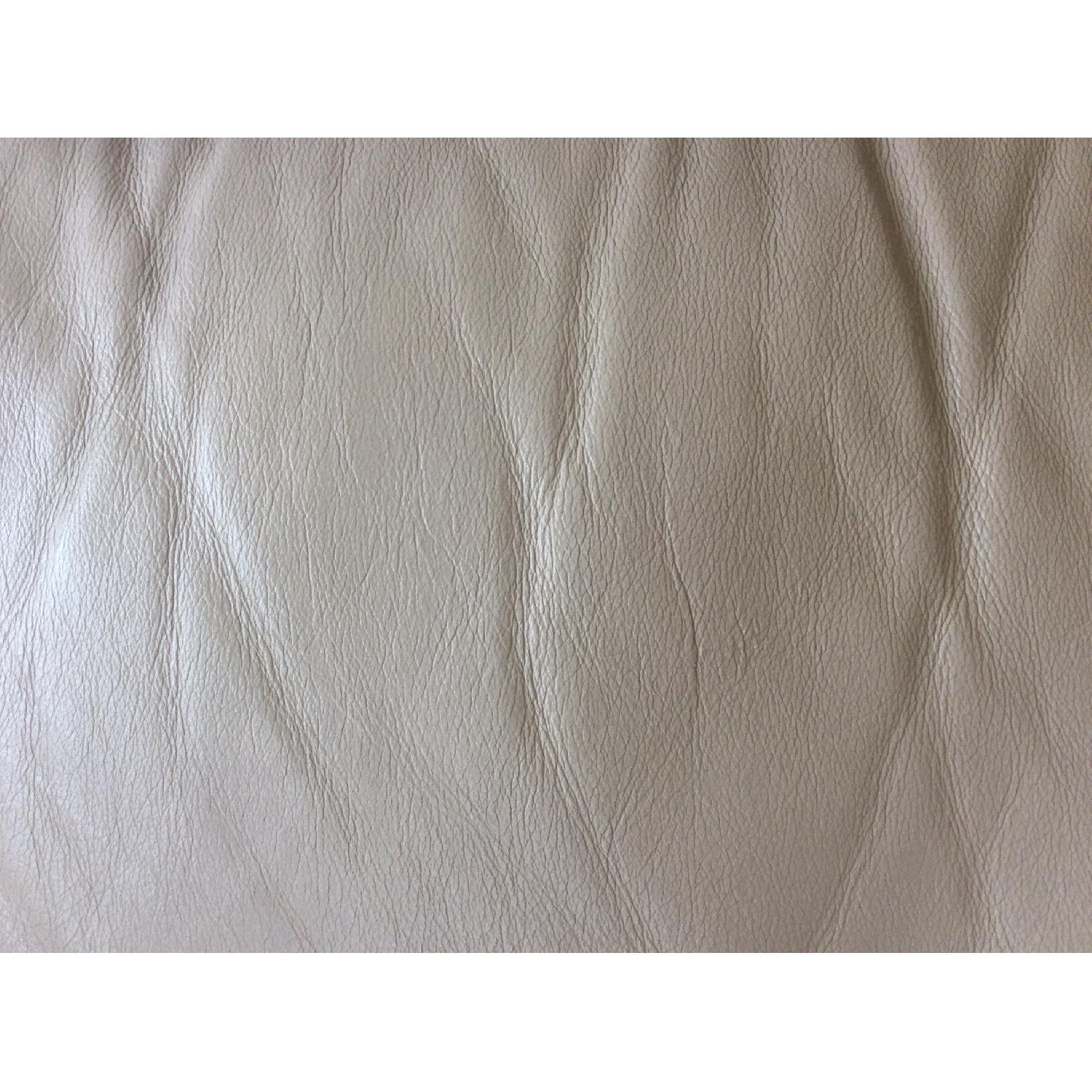 Macy's Natuzzi Italsofa Beige Leather Sleeper Sofa - image-5