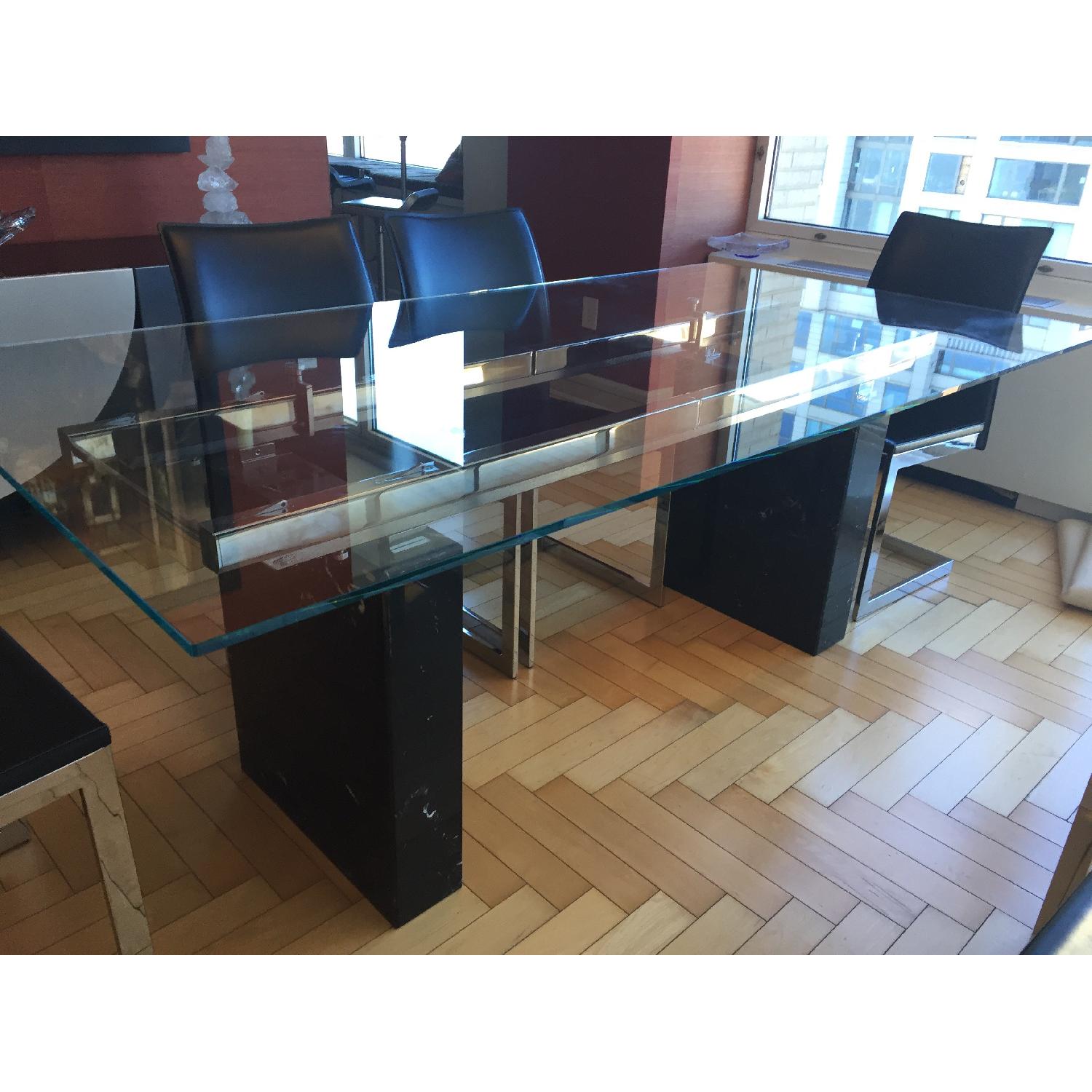 Cattelan Italia Zeta Glass Extendable Dining Table AptDeco