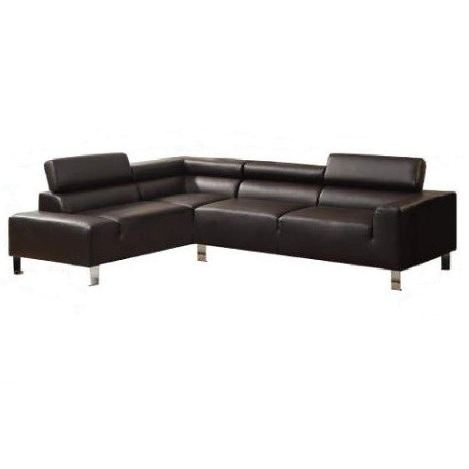 Modern LowProfile Sectional Sofa in Espresso AptDeco