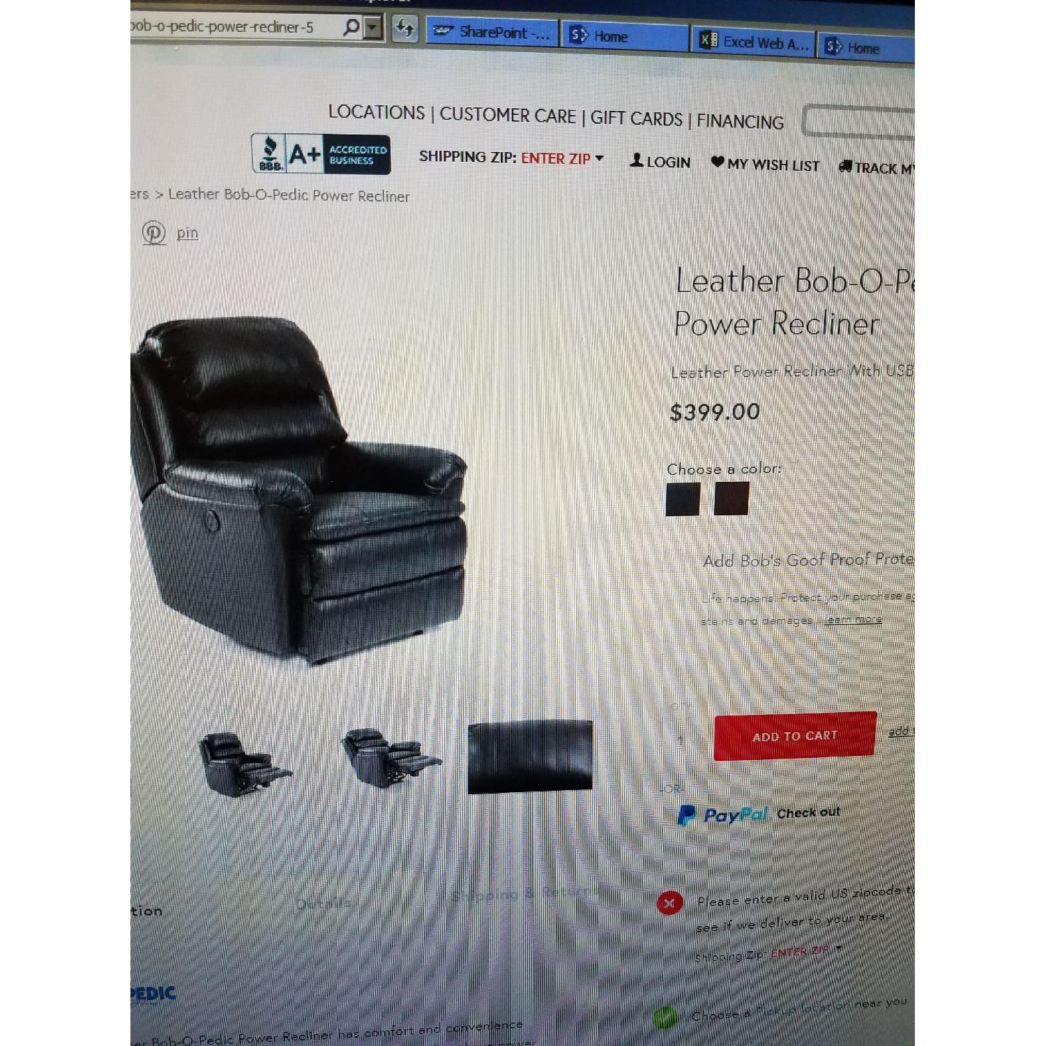 Bob's Stratus Leather Power Recliner - image-4