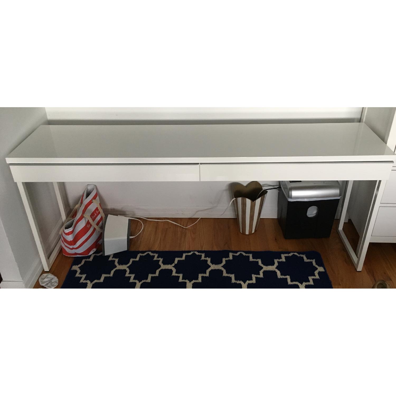 Ikea Besta Burs White Metal Office Desk - image-1