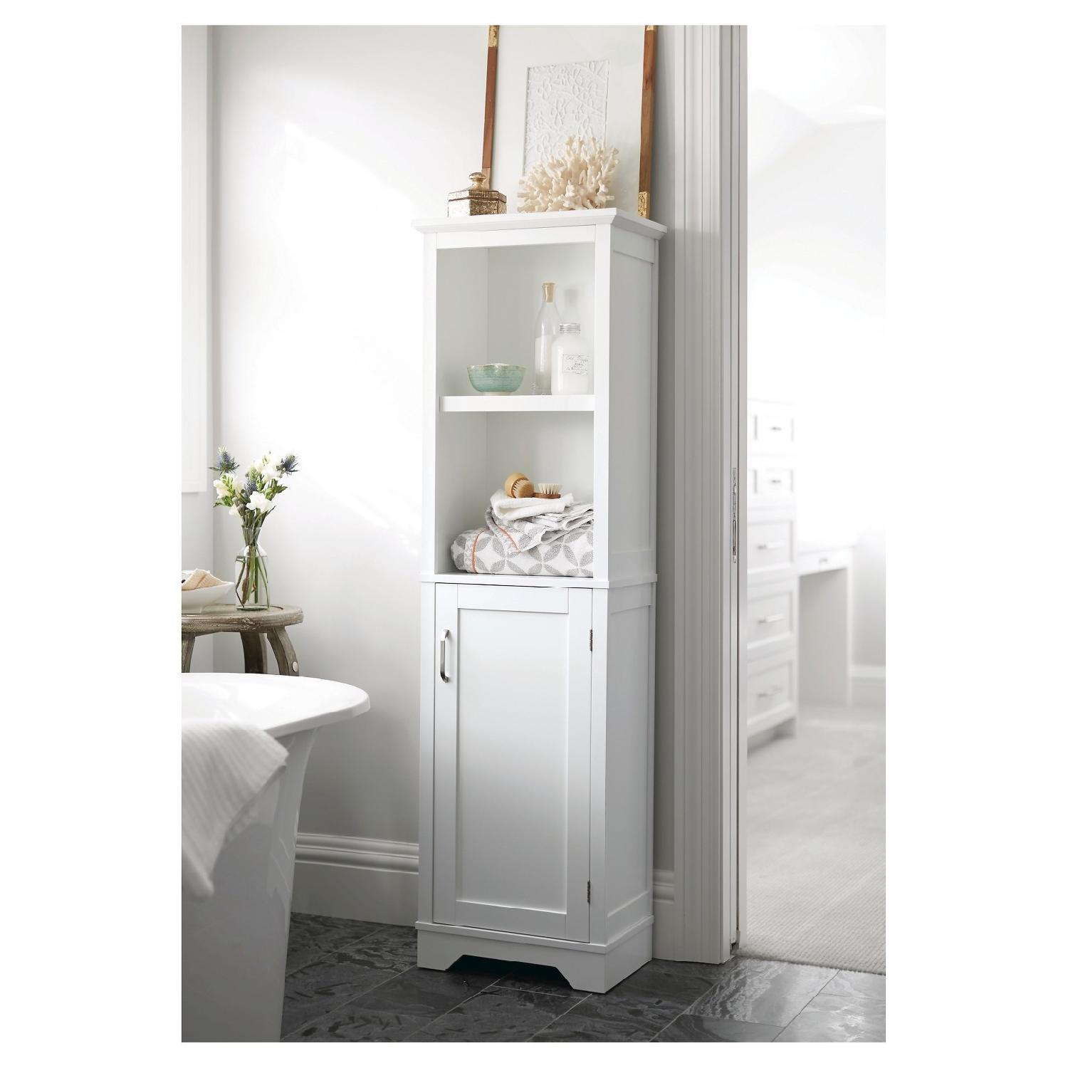 Target Threshold Wood Linen Tower AptDeco