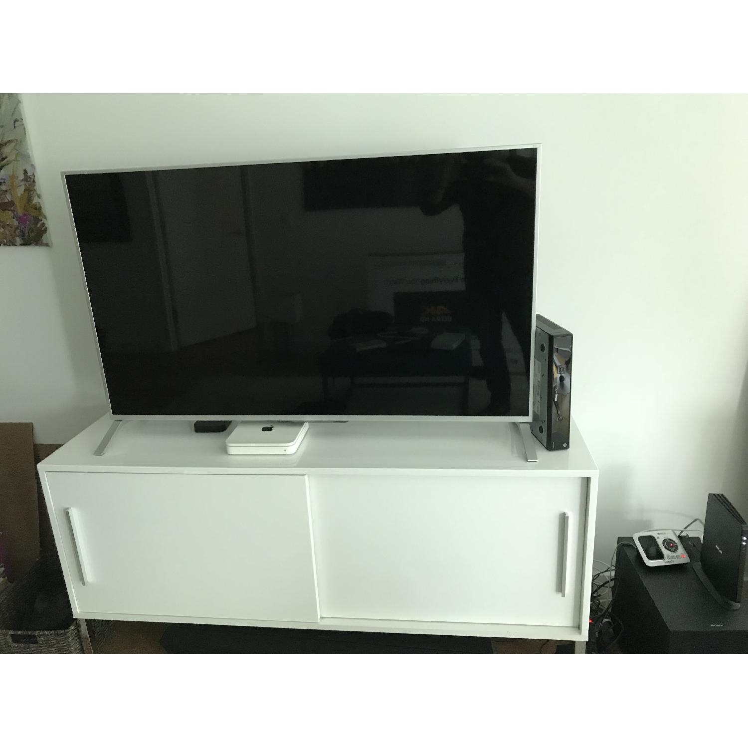 Ikea Besta White Credenza w/ Sliding Doors - image-1