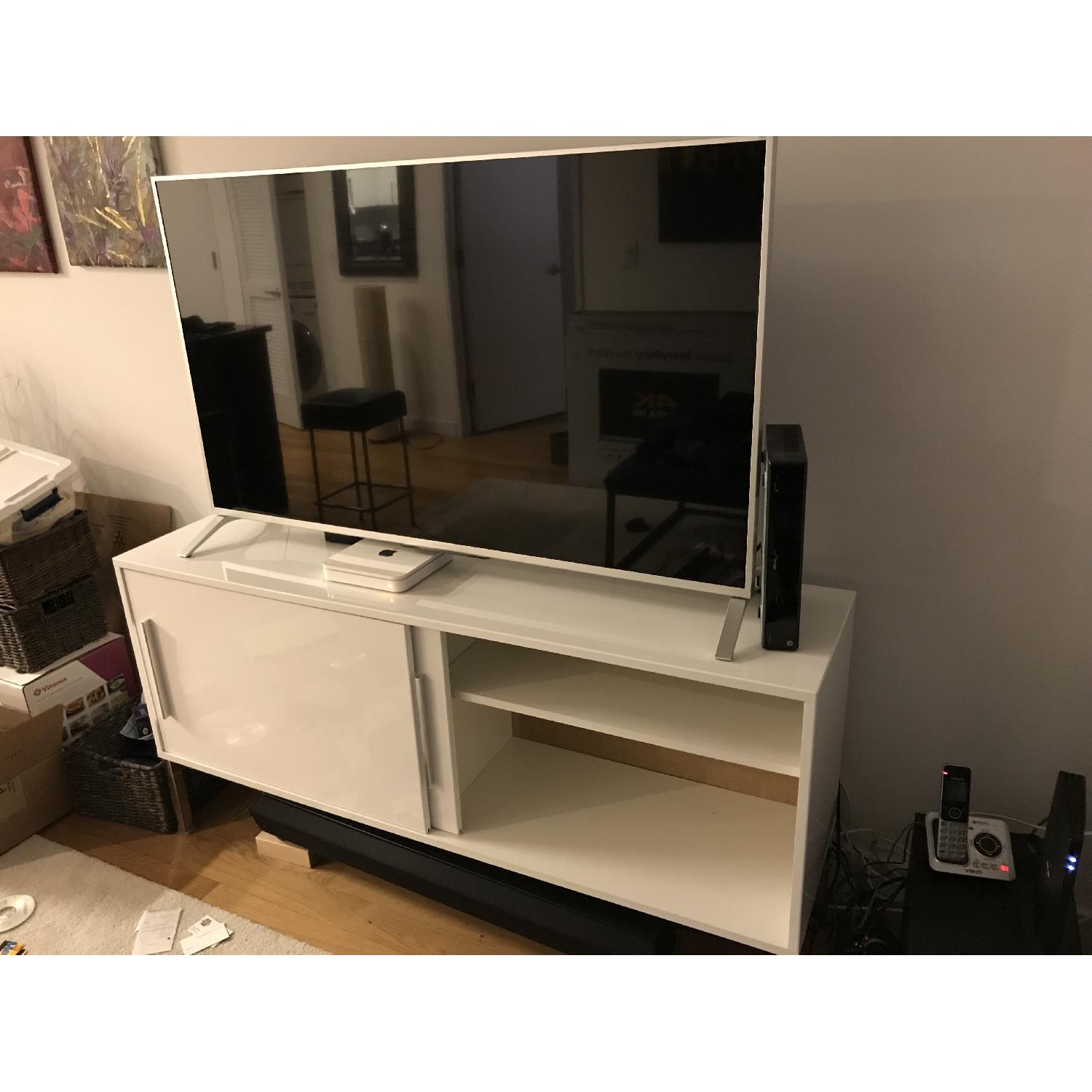 Ikea Besta White Credenza w/ Sliding Doors - image-3