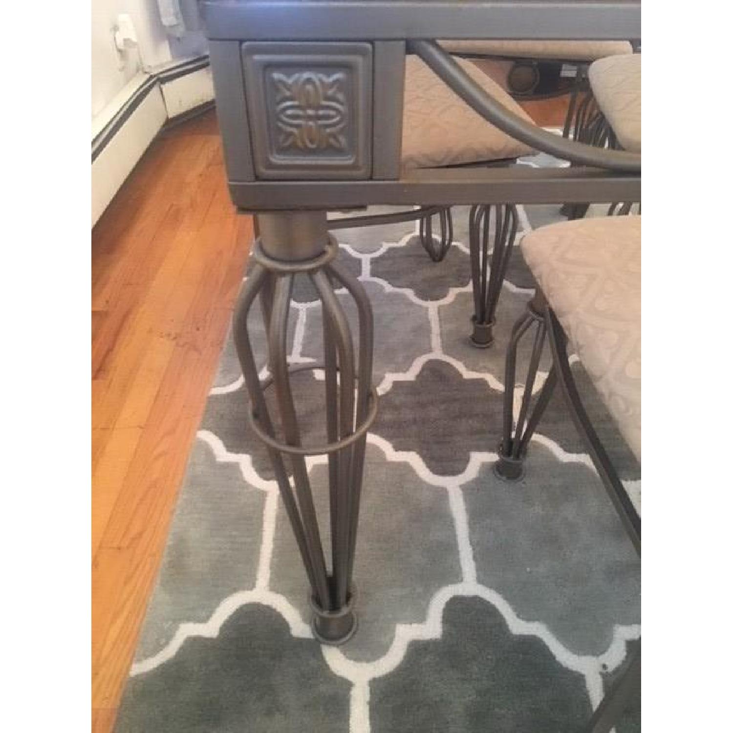 Glass Top Rustic Dining Table - image-3