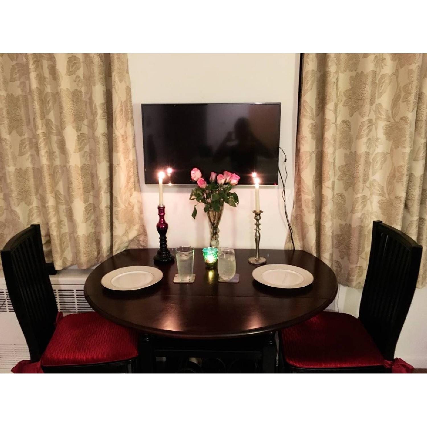 Pier 1 Round Drop-Leaf Dining Table - image-2