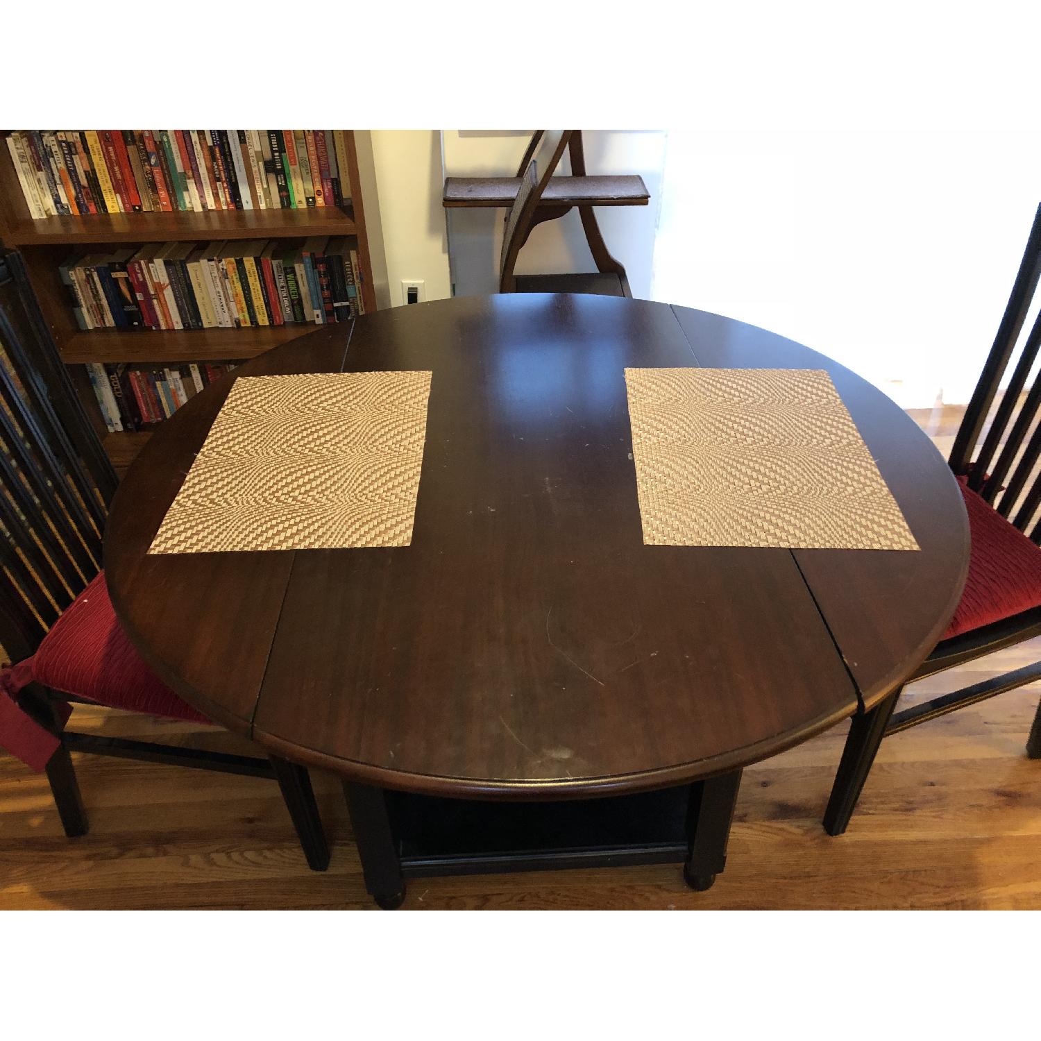 Pier 1 Round Drop-Leaf Dining Table - image-4