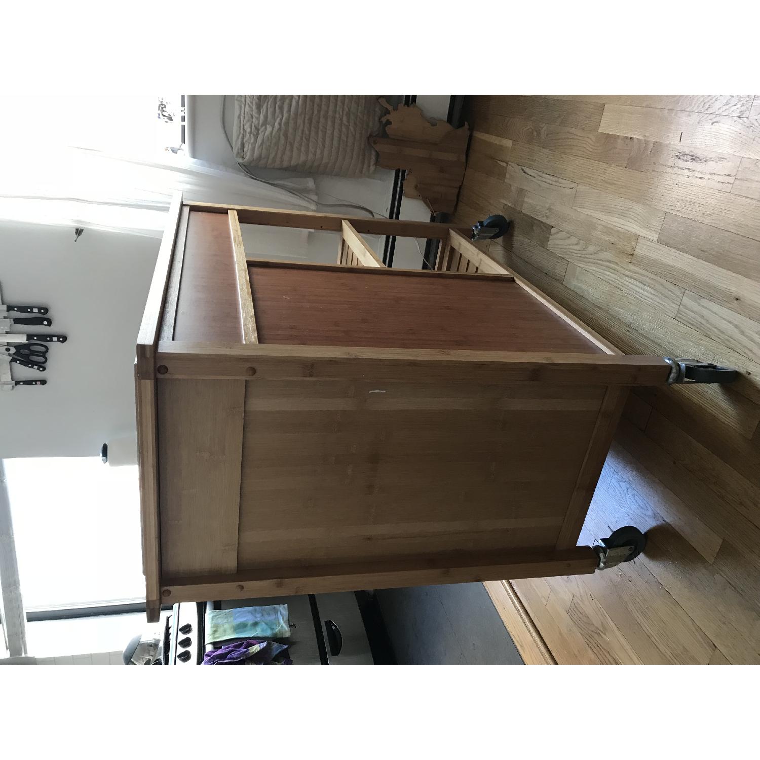 Bed Bath & Beyond Linon Home Bamboo Rolling Kitchen Island - image-1