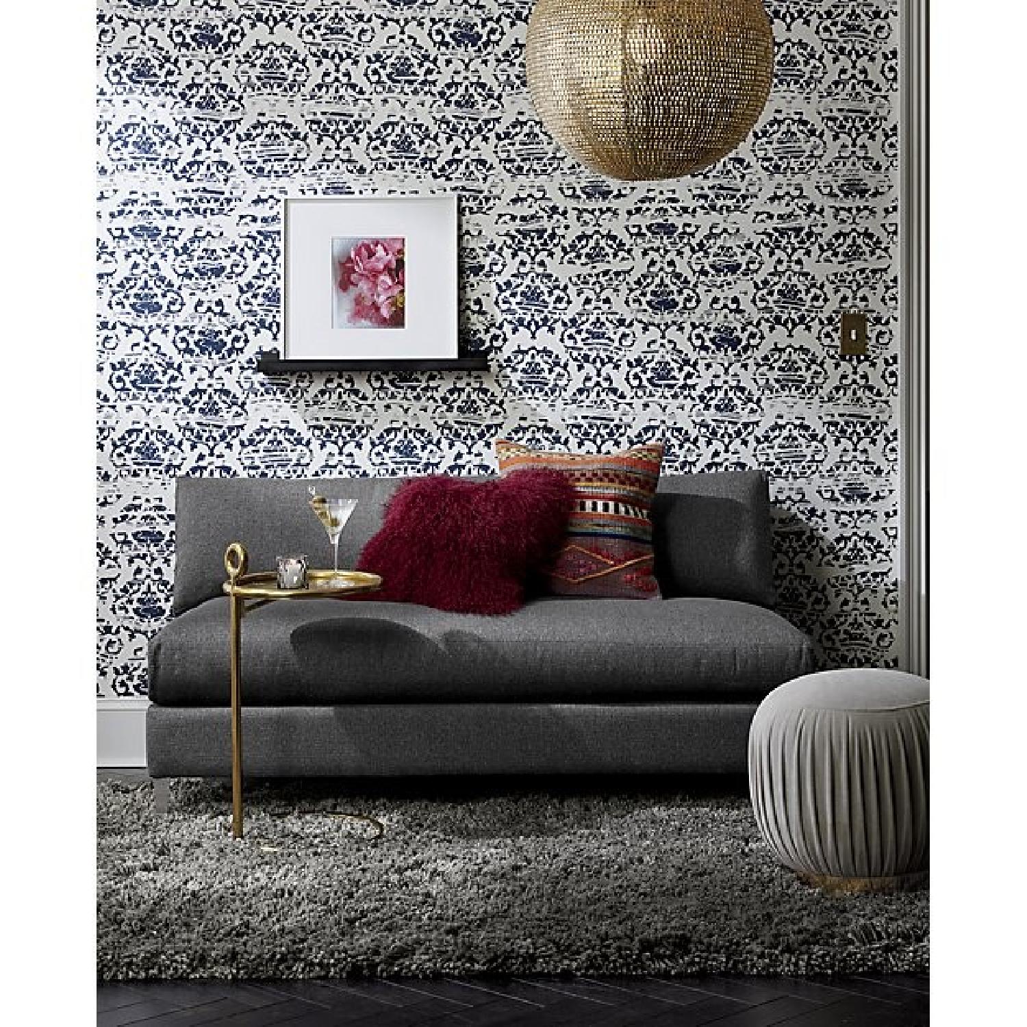 CB2 Silver Grey Shag Area Rug - image-1