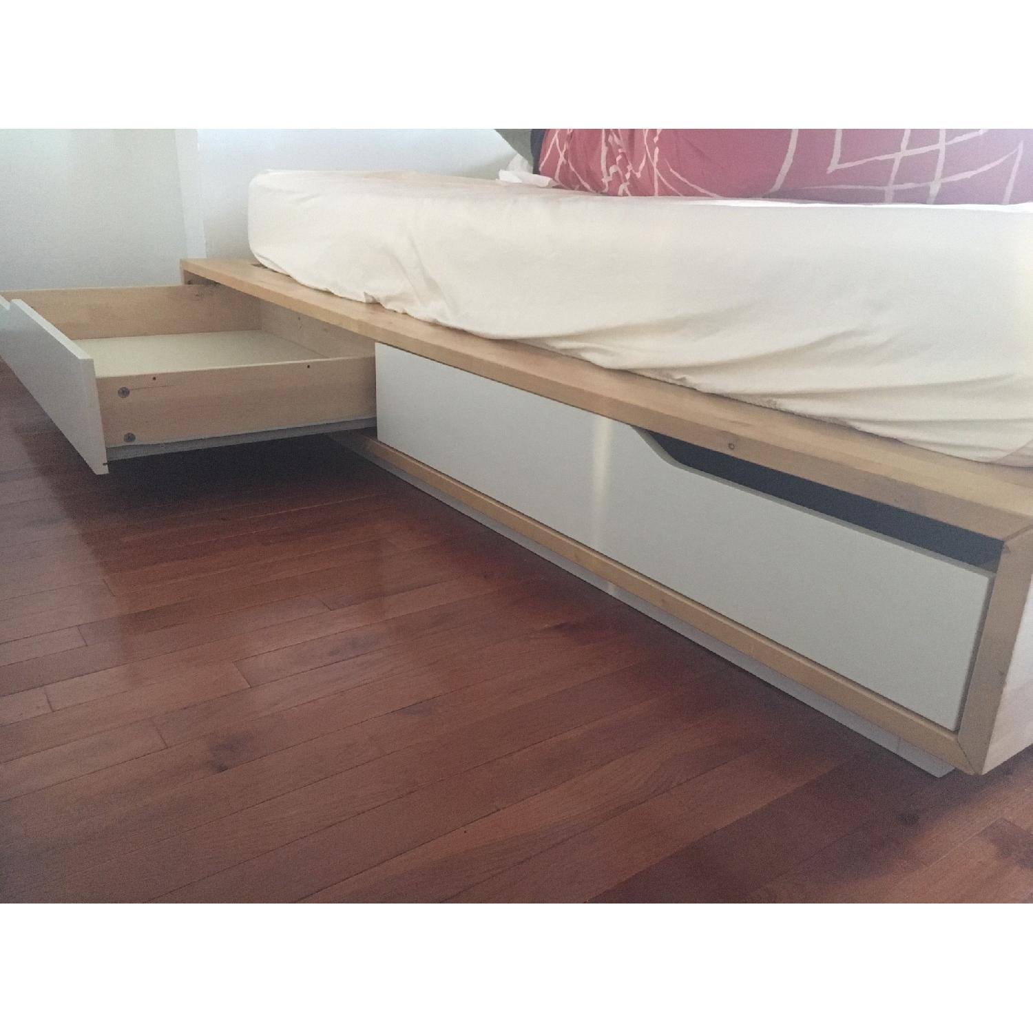 Ikea Mandal Wood Platform Bed w/ Storage - image-2