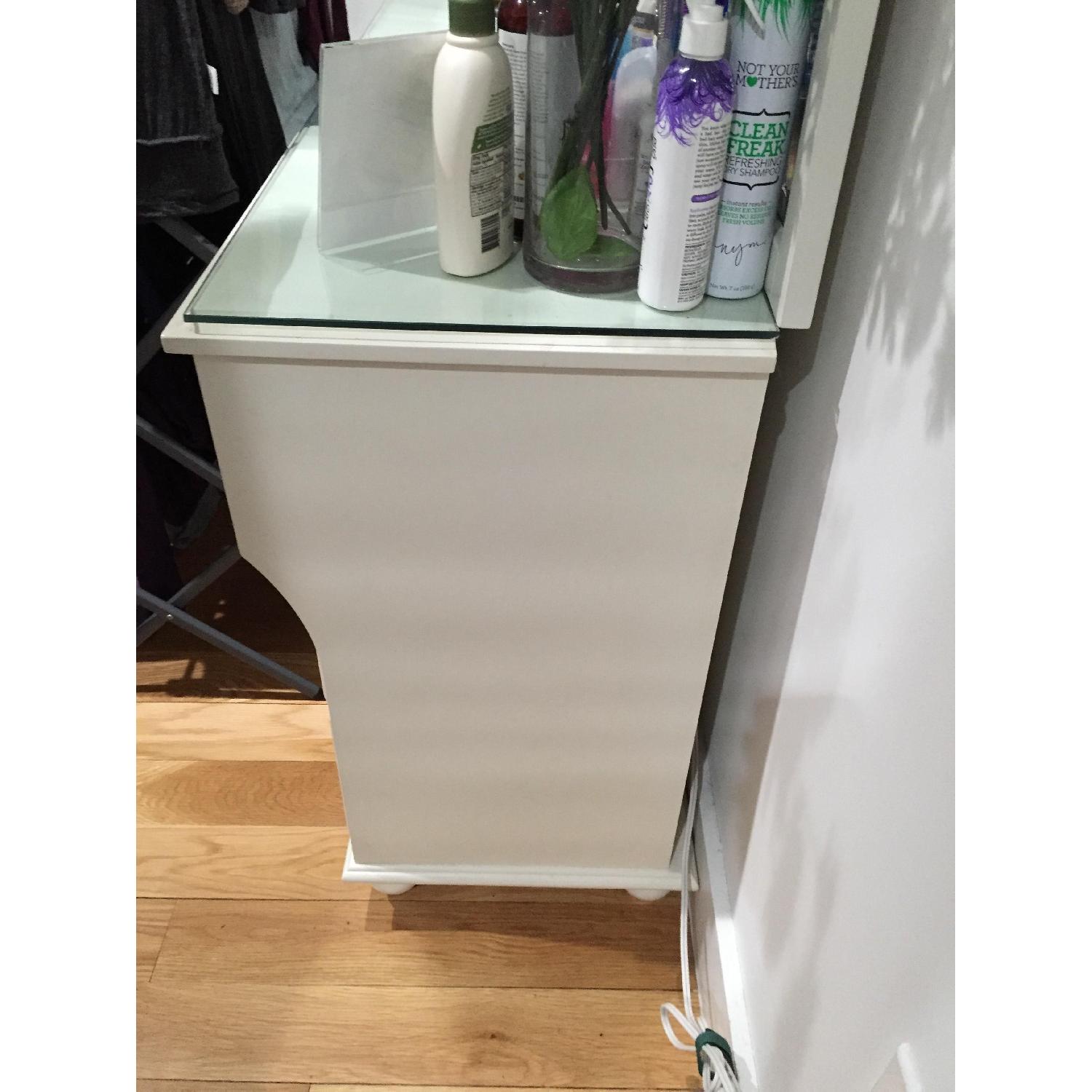 Pottery Barn Teen Vanity w/ Storage & Full Mirror - image-3