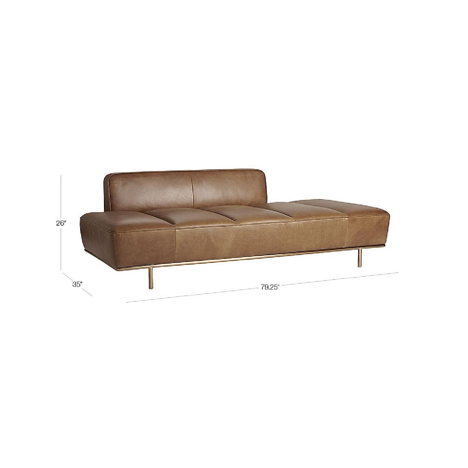 CB2 Saddle Leather Daybed/Chaise - image-4