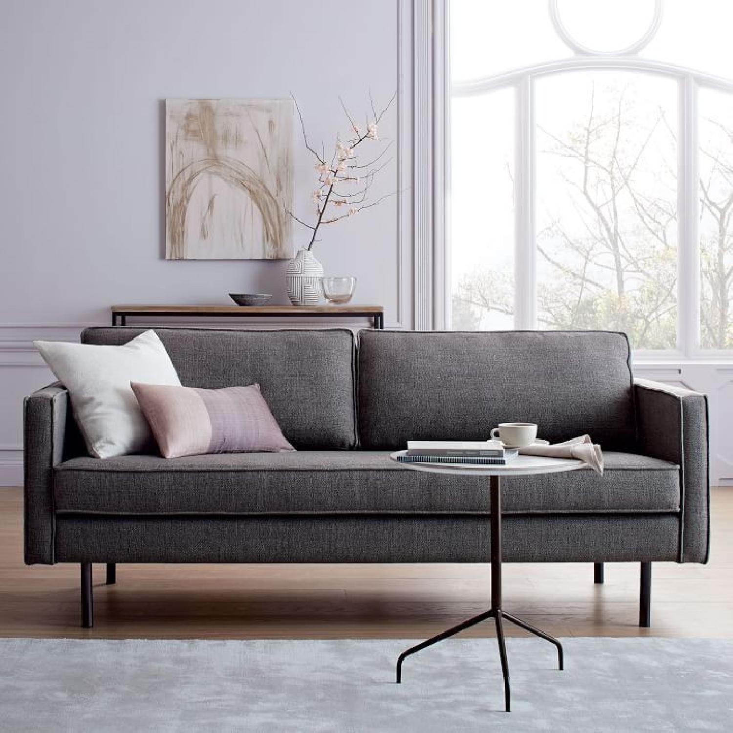 West Elm Axel 76" Sofa in Shale Pebble Weave AptDeco