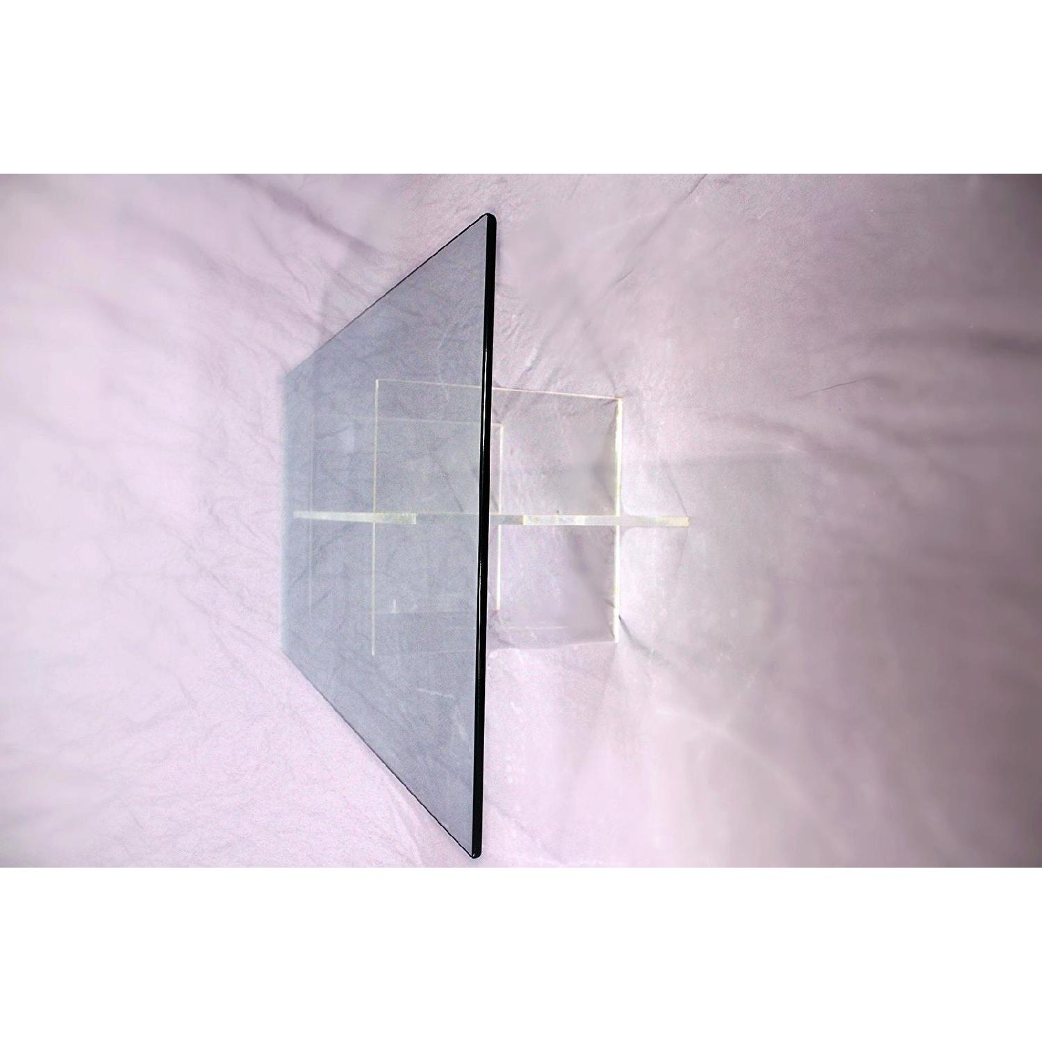 Mid Century Modern Lucite Glass Top Coffee Table - image-10