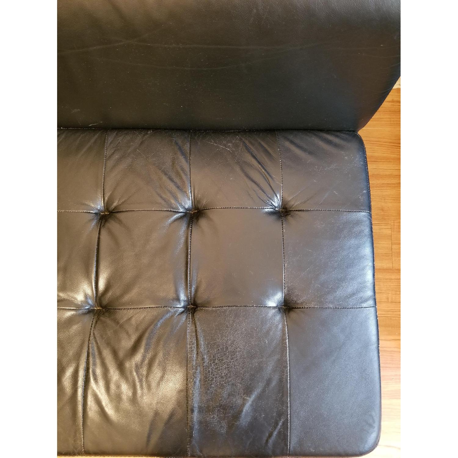Black Leather 2 Piece Sectional Sofa - image-7