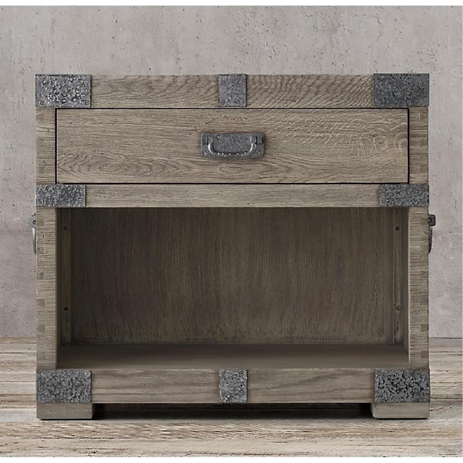 Restoration Hardware Heirloom Silver Open Chest/Nightstand - image-1