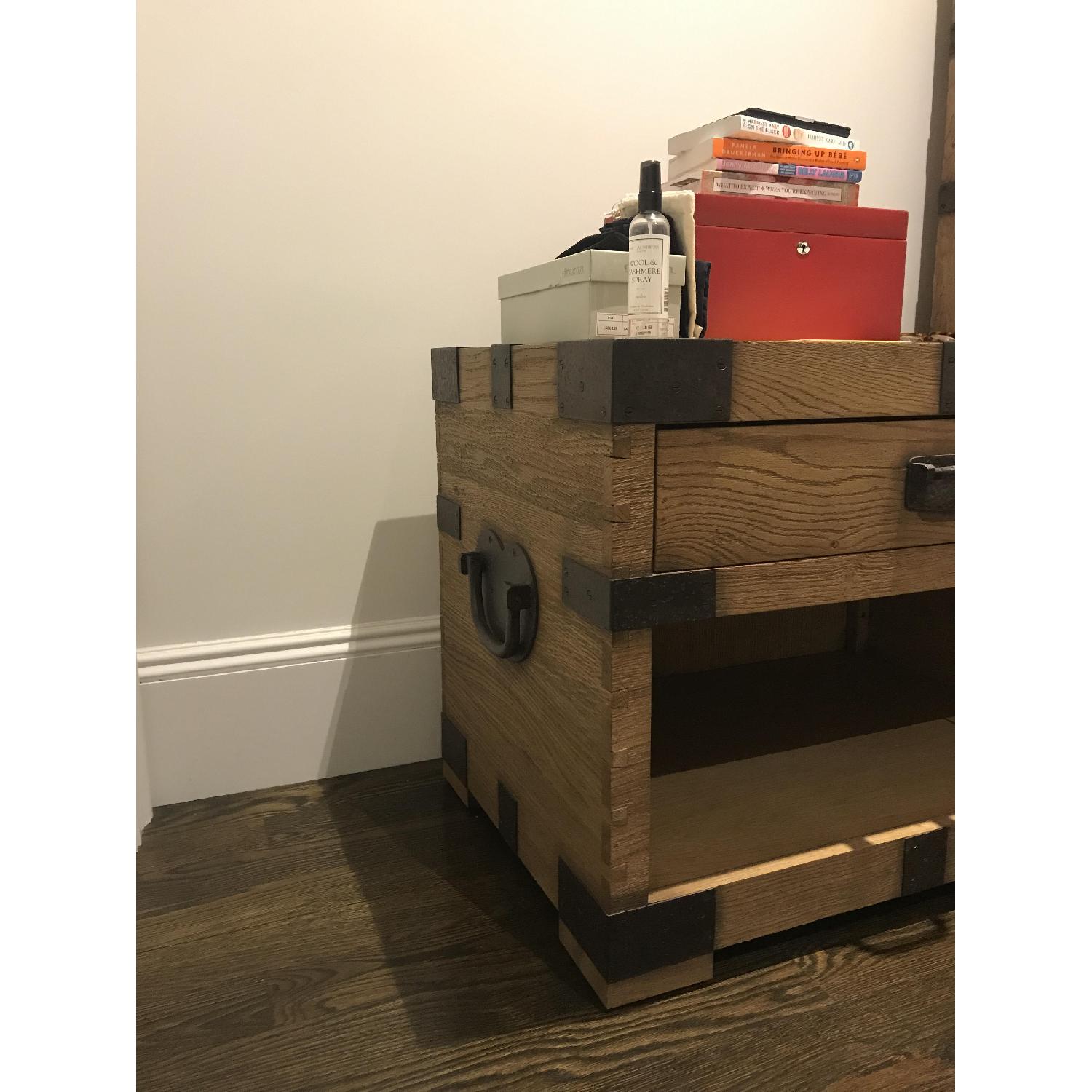 Restoration Hardware Heirloom Silver Open Chest/Nightstand - image-3