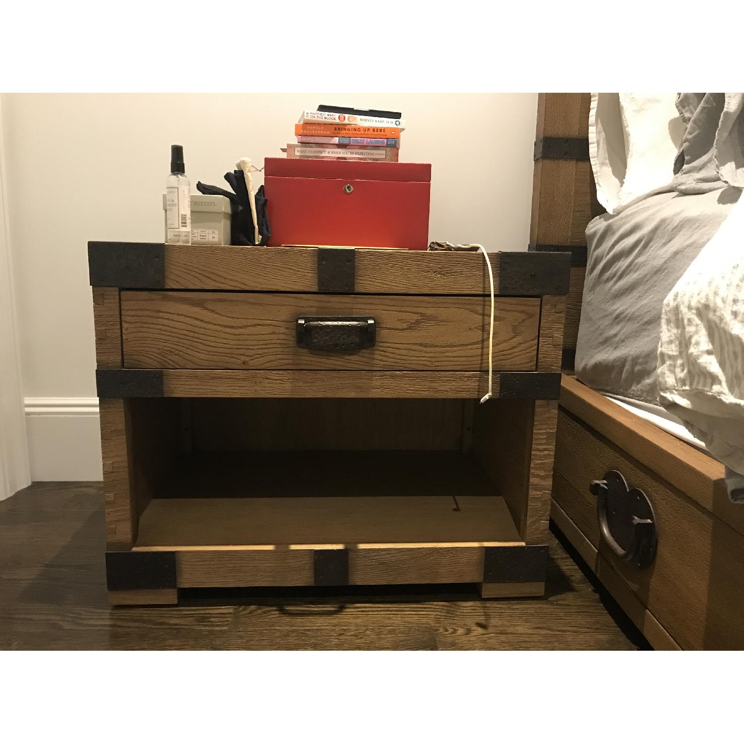 Restoration Hardware Heirloom Silver Open Chest/Nightstand - image-4