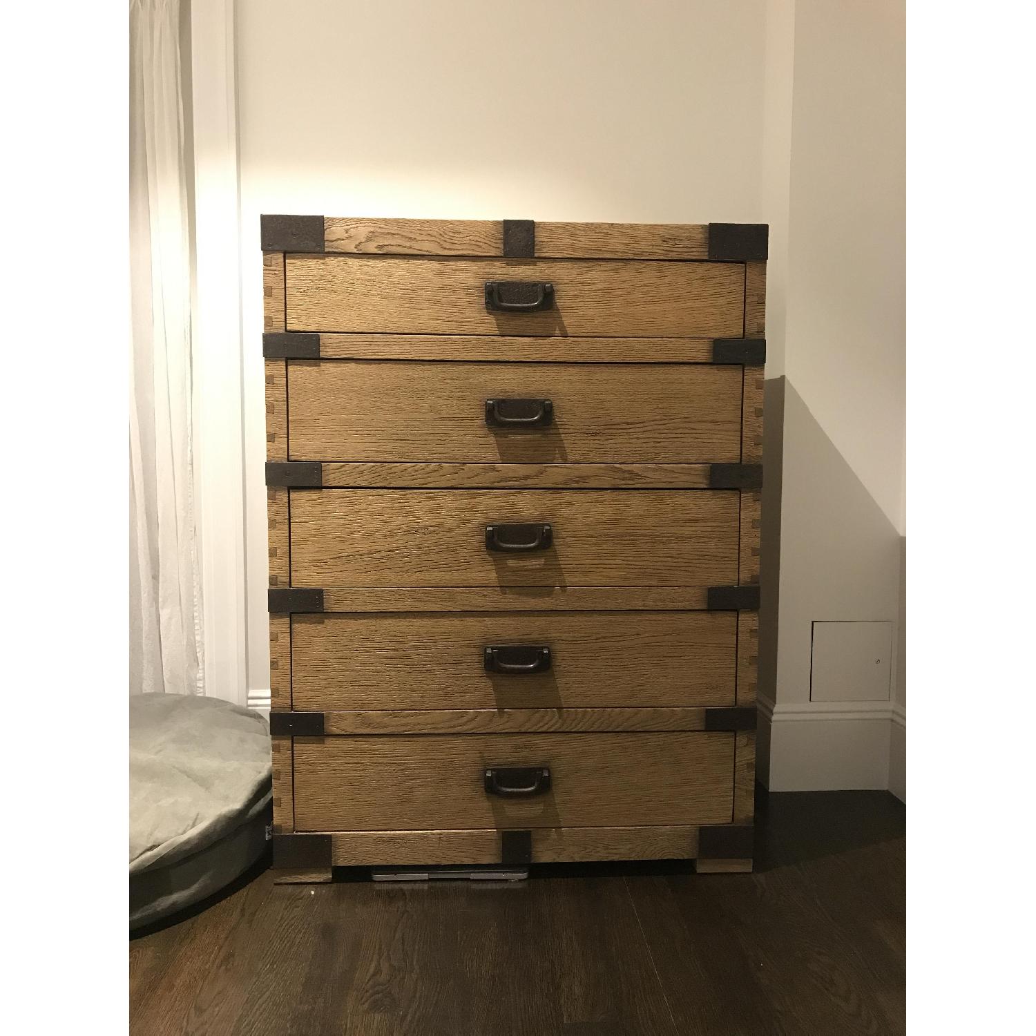 Restoration Hardware Heirloom Silver-Chest 5-Drawer Dresser - image-2