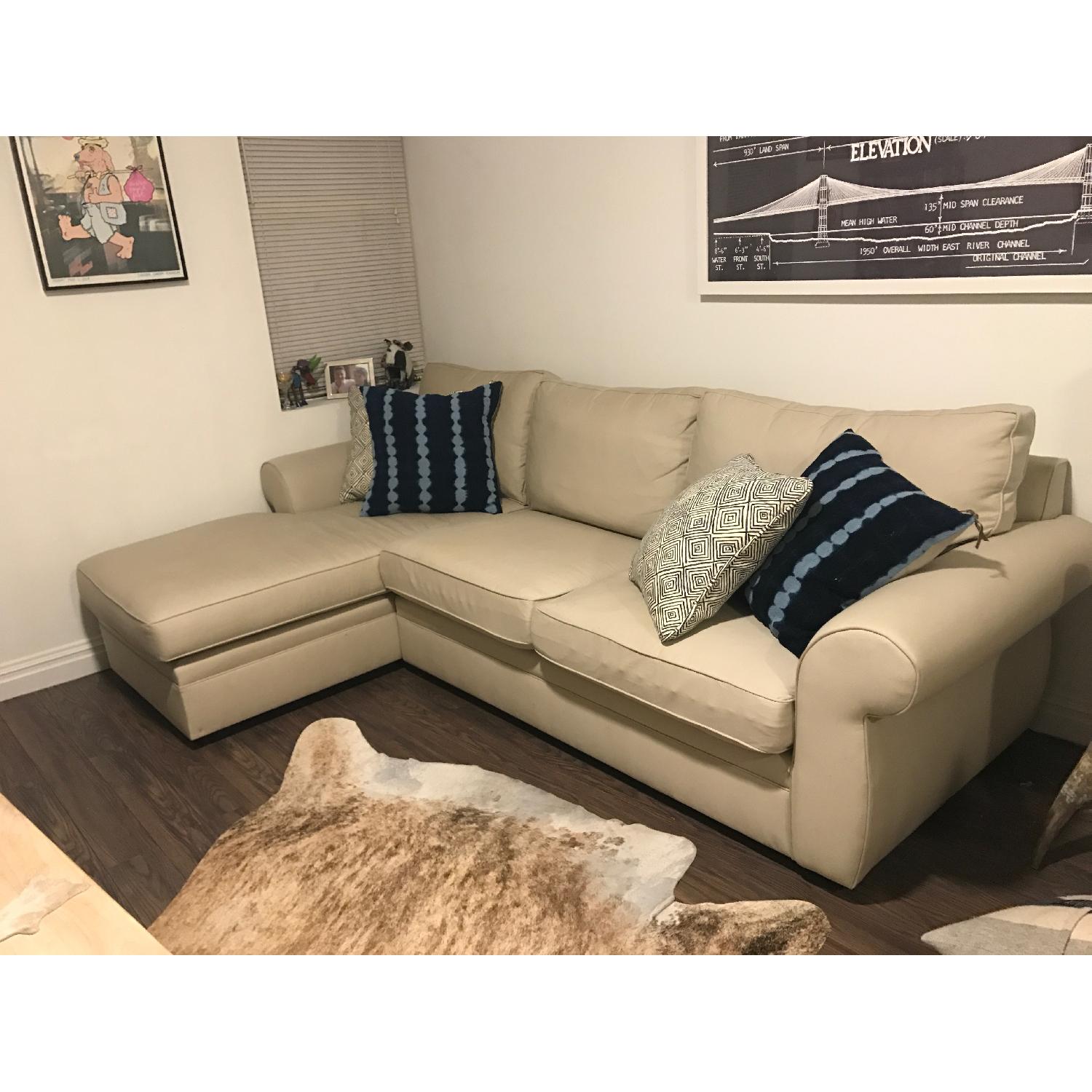 Pottery Barn Pearce Sectional Sofa in Parchment Twill - image-4