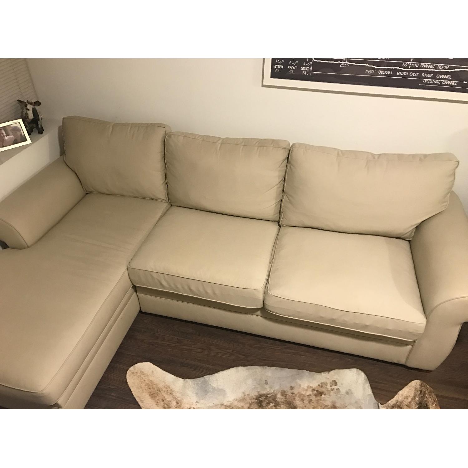 Pottery Barn Pearce Sectional Sofa in Parchment Twill - image-5